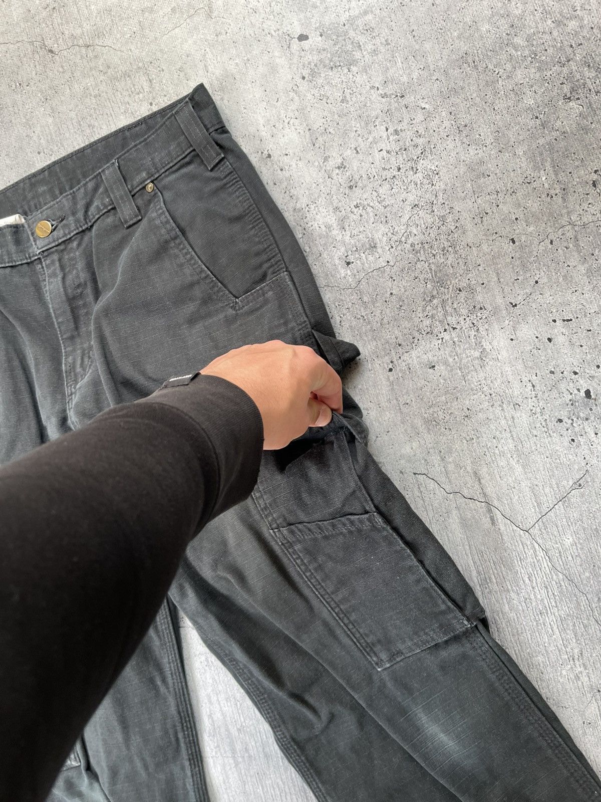 Carhartt × Vintage (33x32) Crazy Faded Vintage Carhartt Carpenter Pants Size US 33 - 9 Thumbnail