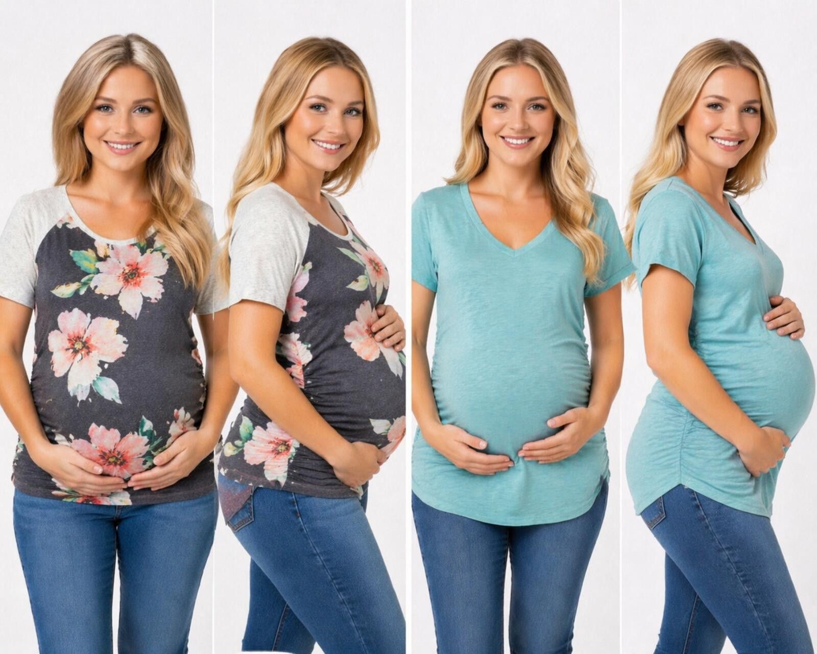 Other 2 Maternity Short Sleeve Shirts Tops Motherhood Floral Small Size S / US 4 / IT 40 - 1 Thumbnail