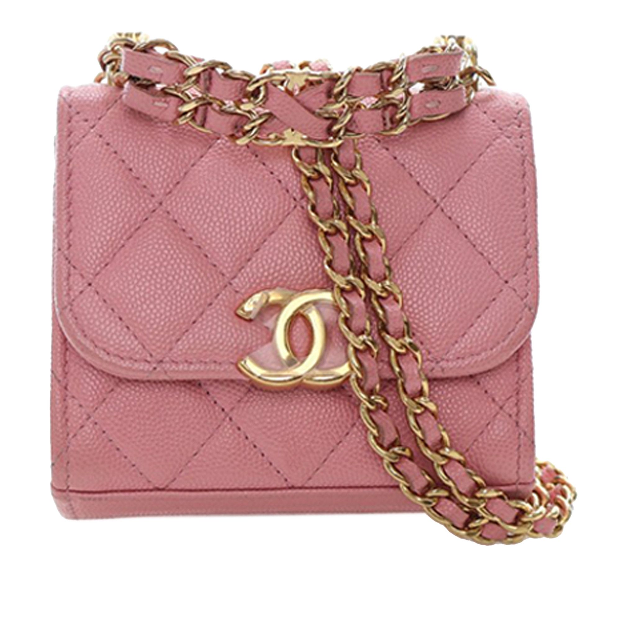 Chanel Chanel Mini CC Quilted Caviar Top Handle Clutch with Chain Size ONE SIZE - 1 Thumbnail