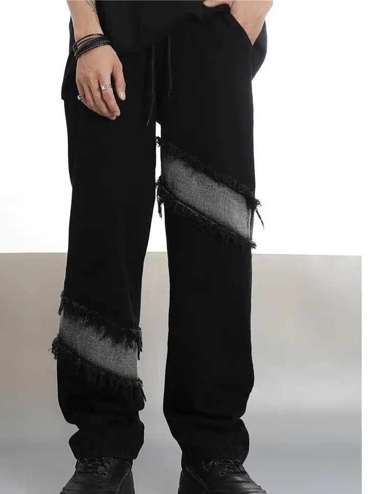 Japanese Brand × Jean Retro loose wide leg patchwork jeans Size US 32 / EU 48 - 2 Thumbnail