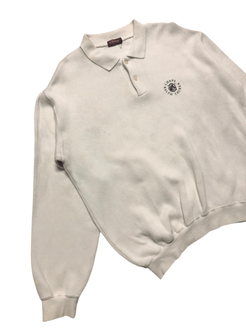 Chaps Ralph Lauren Vintage Chaps Ralph Lauren Collared Half Button Sweater Size US L / EU 52-54 / 3 - 5 Thumbnail