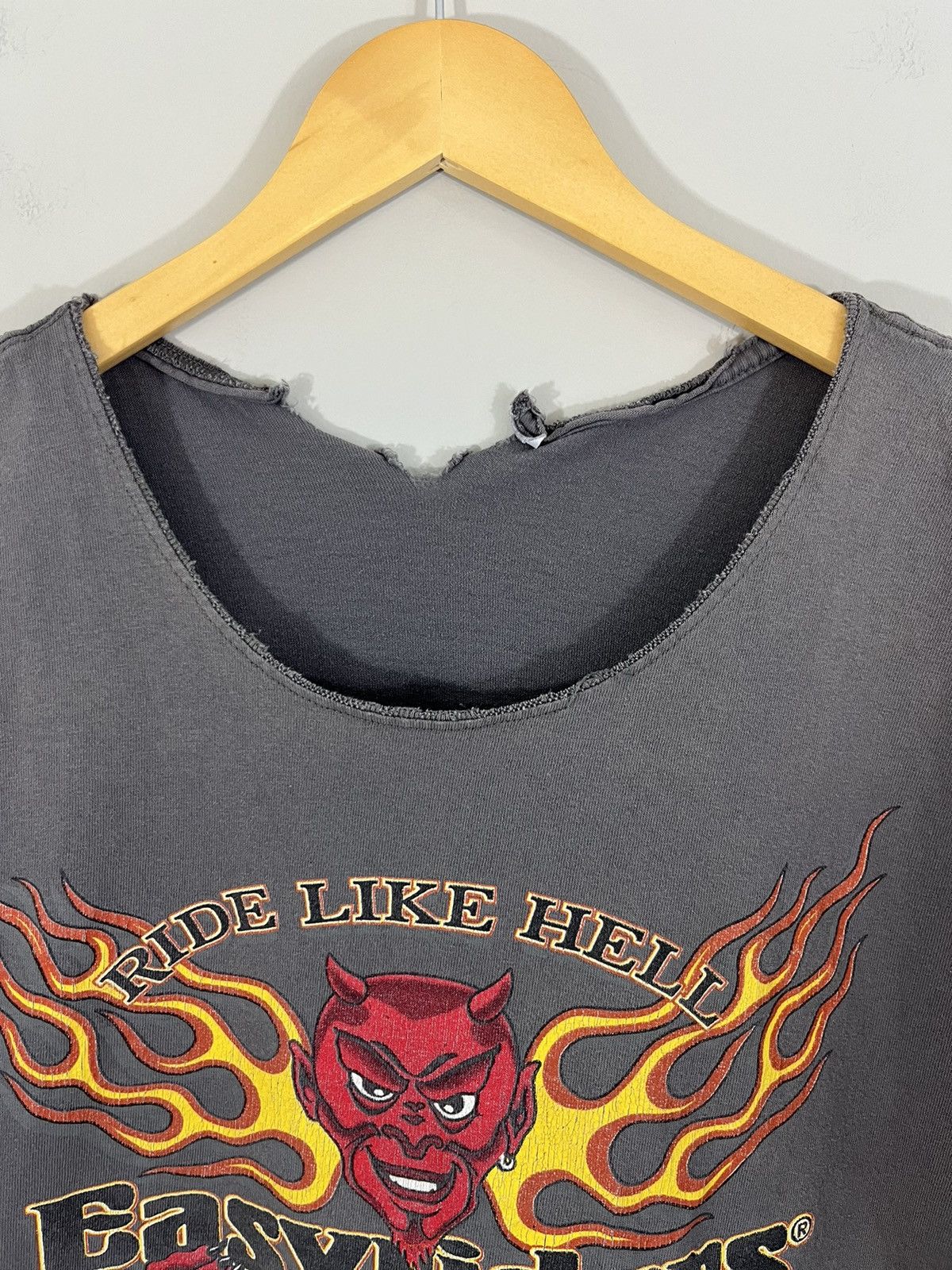 Vintage Ride Like Hell Faded Thrashed Devil Cut Off Size US XXL / EU 58 / 5 - 4 Thumbnail