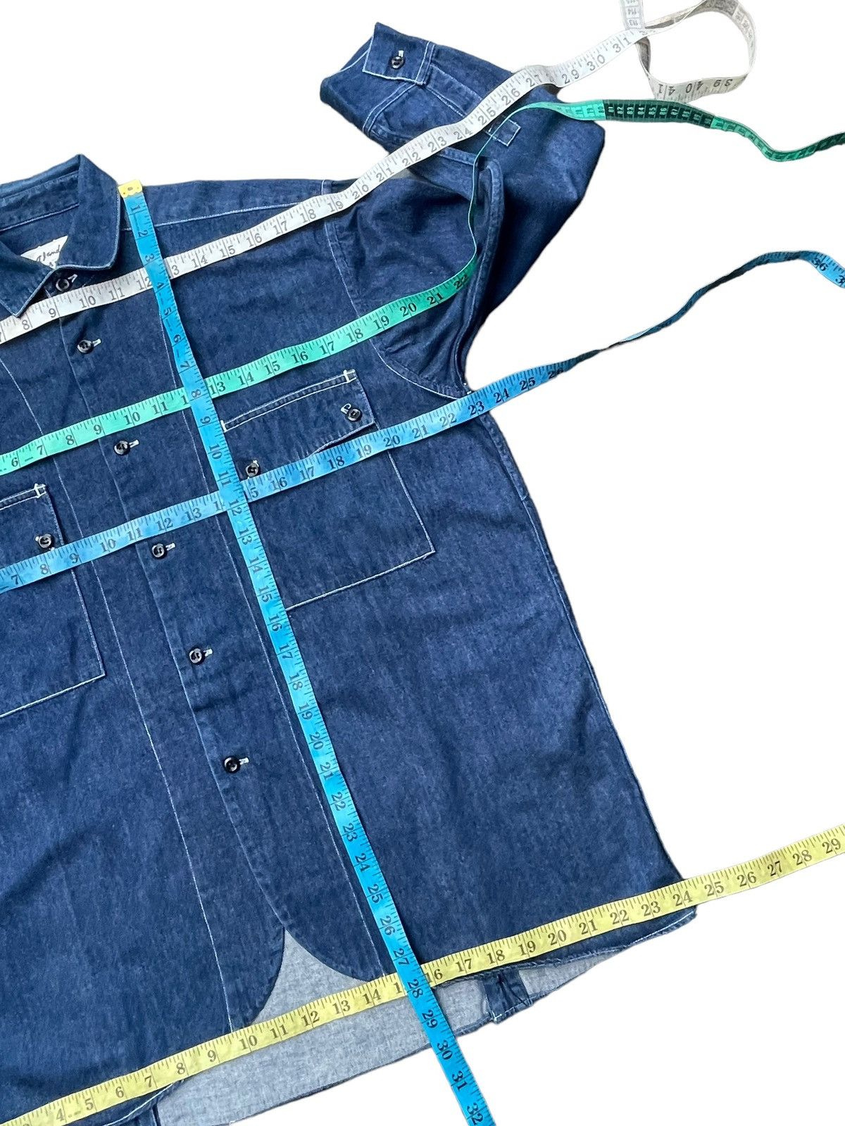 Japanese Brand × Vintage Vintage Flandre Denim Shirt Size US M / EU 48-50 / 2 - 10 Thumbnail
