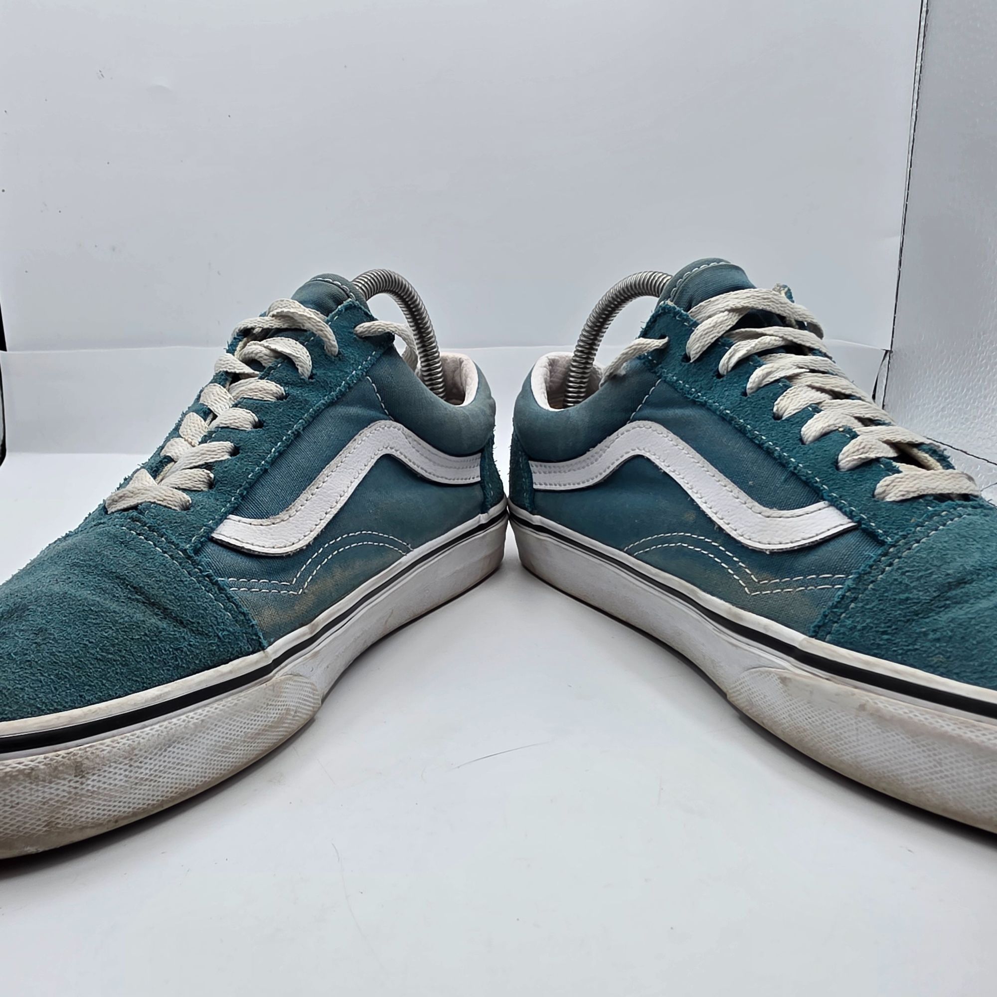 Vans Vans Old Skool Womens Size 9 Blue White Suede Canvas Skate S Size US 9 / IT 39 - 3 Thumbnail