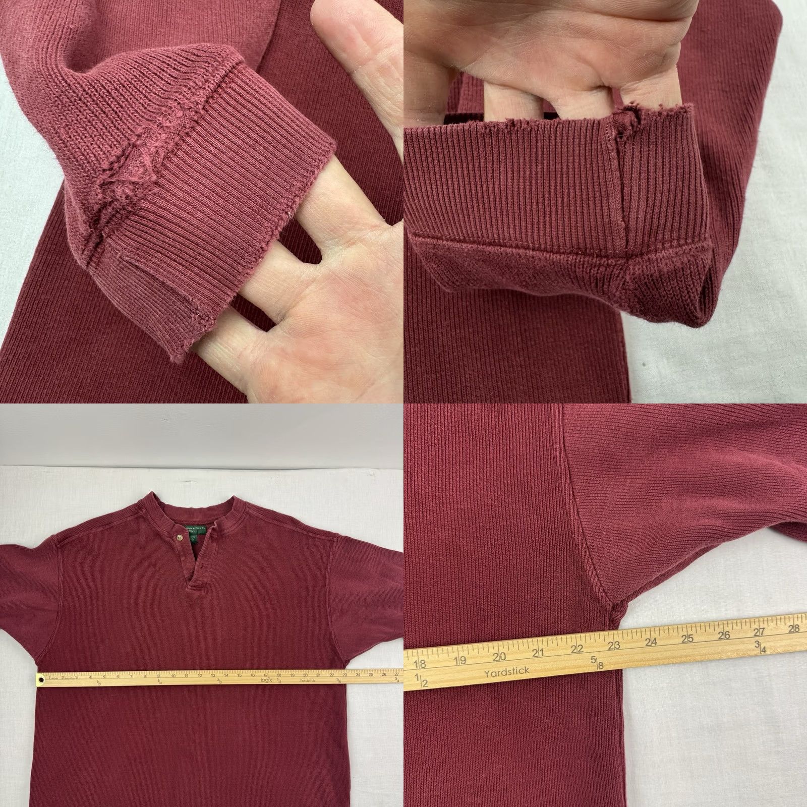Abercrombie & Fitch VINTAGE Abercrombie & Fitch Henley Shirt Men L Red 90s Hipster Outdoor Shirt Mens Size US L / EU 52-54 / 3 - 8 Thumbnail
