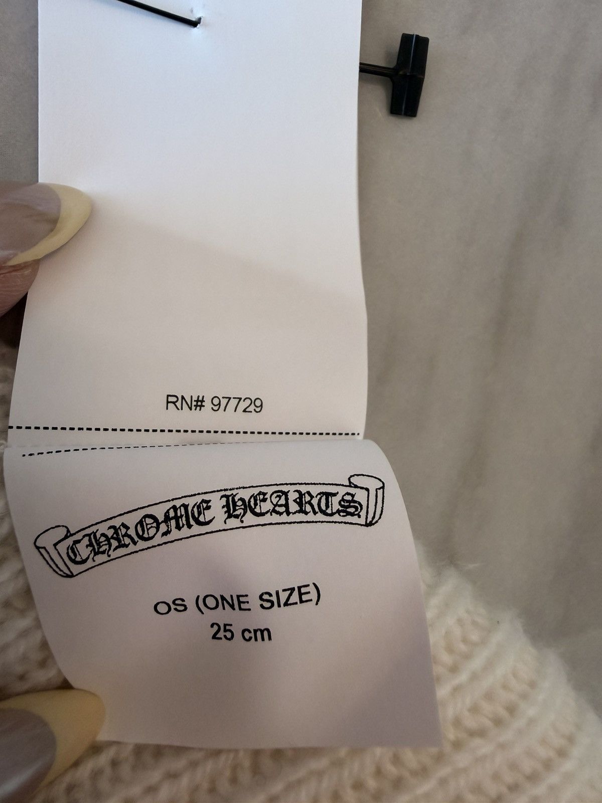 Chrome Hearts Chrome Hearts BIG DADDY cashmere beanie white Size ONE SIZE - 5 Thumbnail