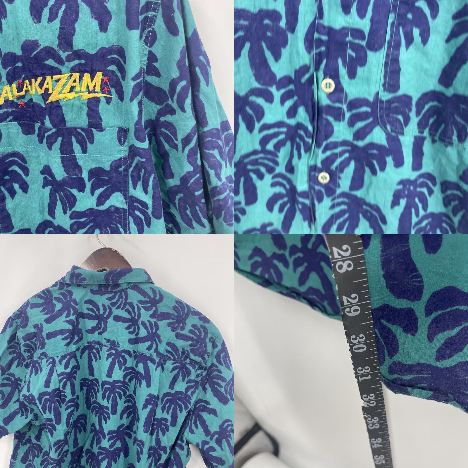 Vintage VINTAGE Back East Alakazam Cotton Button-Up Shirt Mens Medium Floral Palm Tree Beach 90s Size US M / EU 48-50 / 2 - 8 Thumbnail