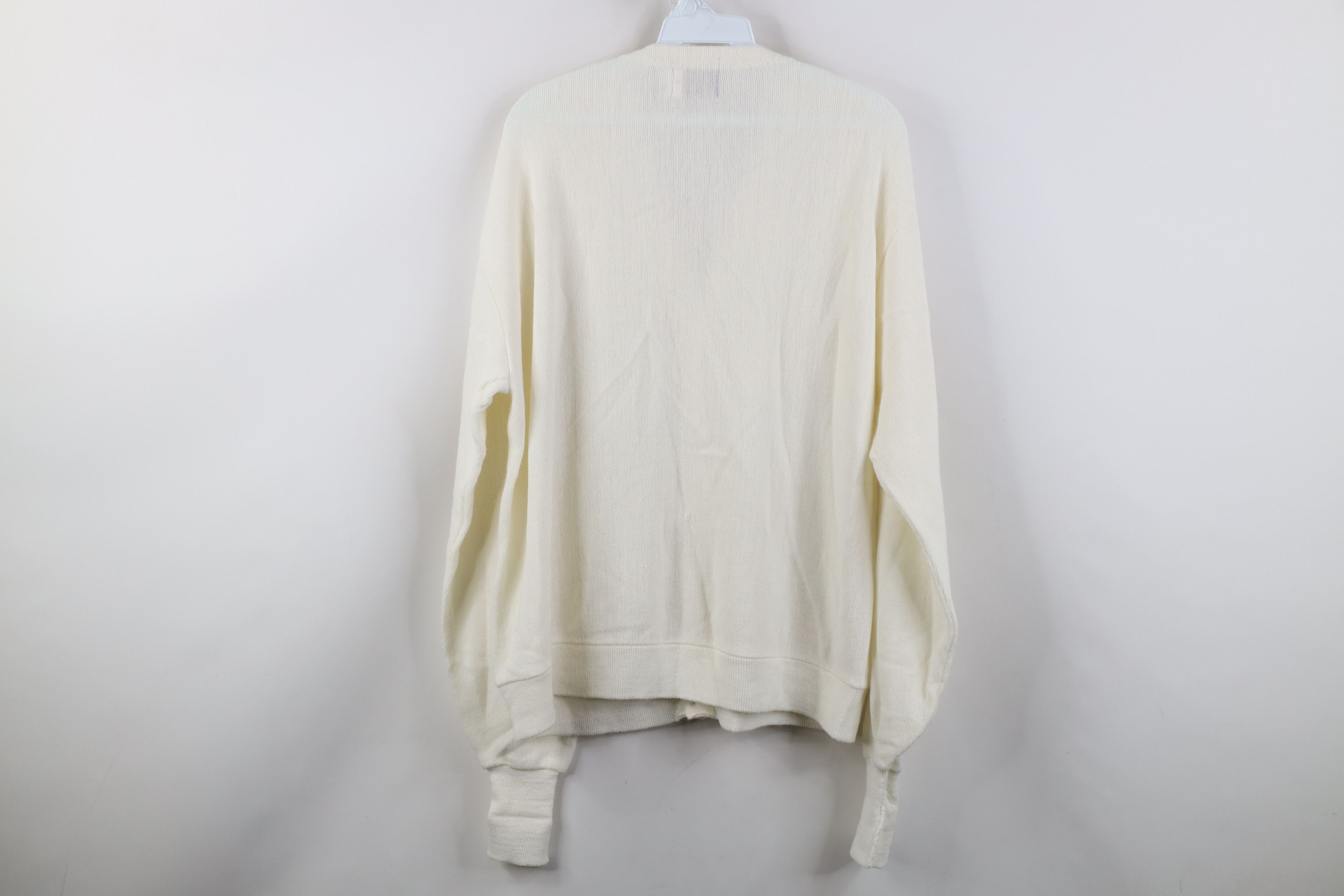 Vintage Vintage 70s Streetwear Cobain Cardigan Sweater White USA Size US L / EU 52-54 / 3 - 10 Thumbnail