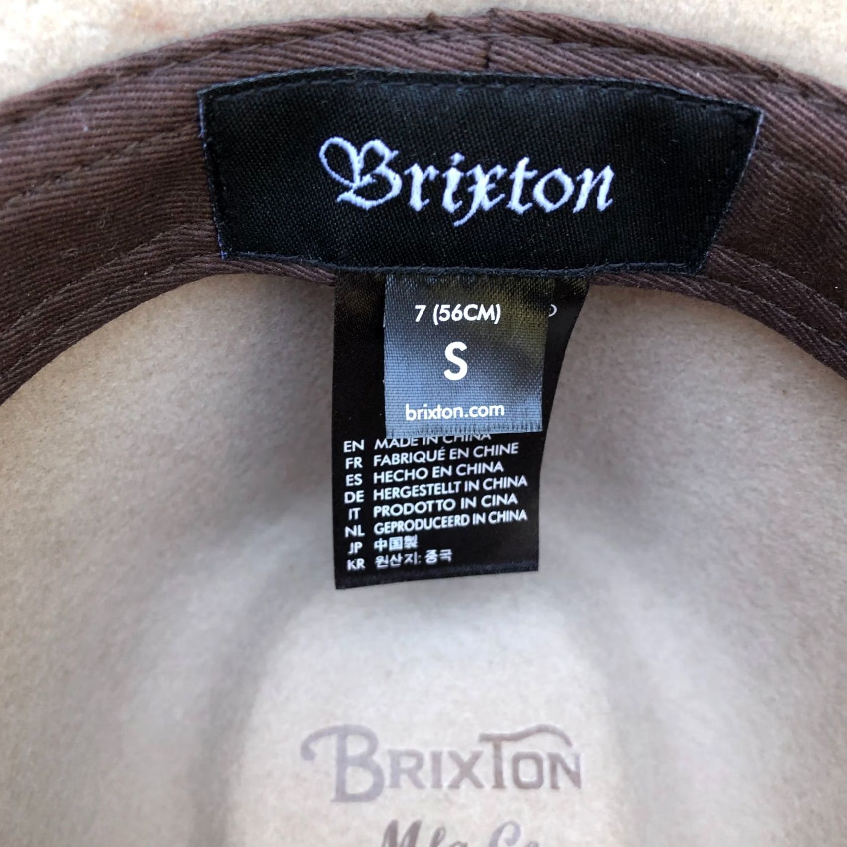 Brixton VINTAGE Brixton Mfg Co Fedora Hat Womens 7 SMALL Beige Wool Felt Cap Wide Brim Size ONE SIZE - 6 Thumbnail