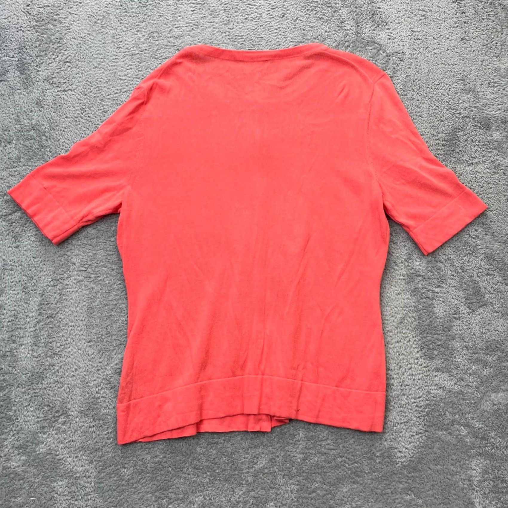 Pinko Lafayette 148 New York Sweater Cardigan Womens XL Pink Button Front Knit Crew Neck Casual Womens XL Pink Cardigan Size XL / US 12-14 / IT 48-50 - 2 Thumbnail