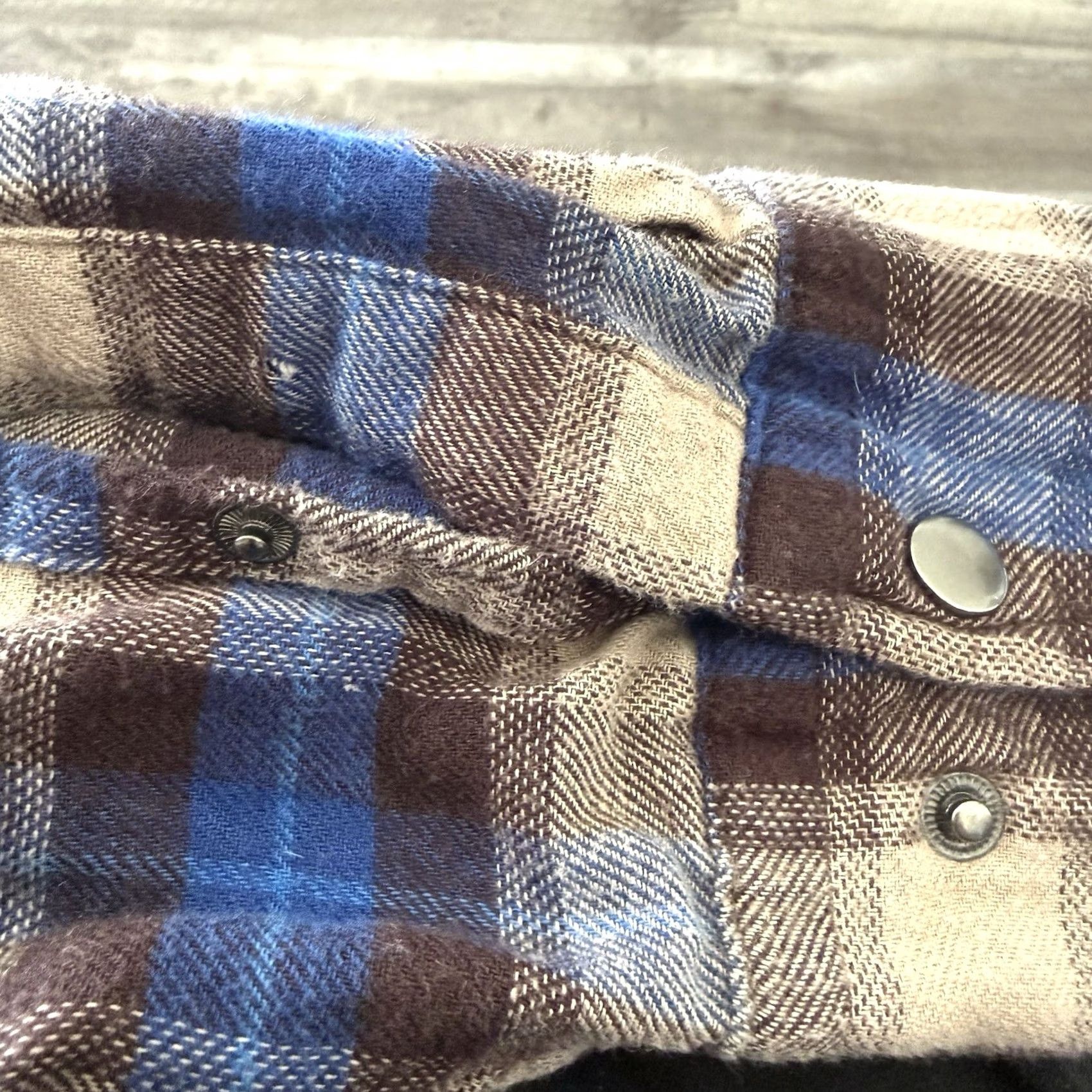 Vintage HB Harbor Bay Flannel Shirt Mens 2XLT Big & Tall Blue Brown Pearl Snap Pockets Plaid Button-Up Size US XXL / EU 58 / 5 - 8 Thumbnail