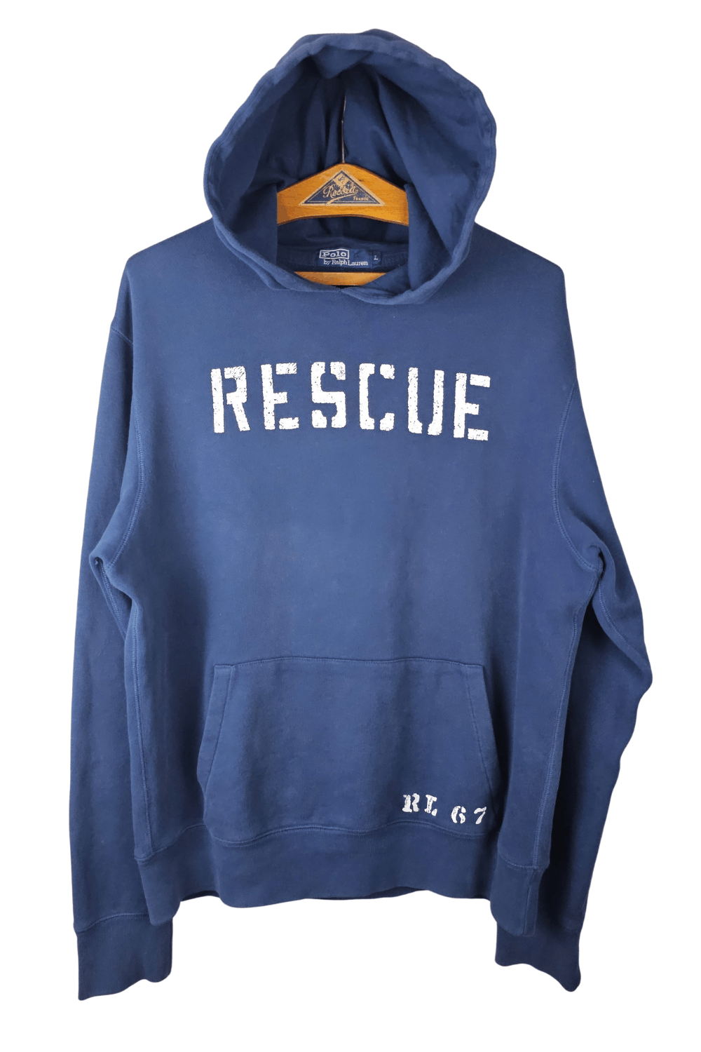Polo Ralph Lauren Polo RL “RESCUE” RL-67 Stencil Hoodie — Navy — Size L Size US L / EU 52-54 / 3 - 1 Thumbnail