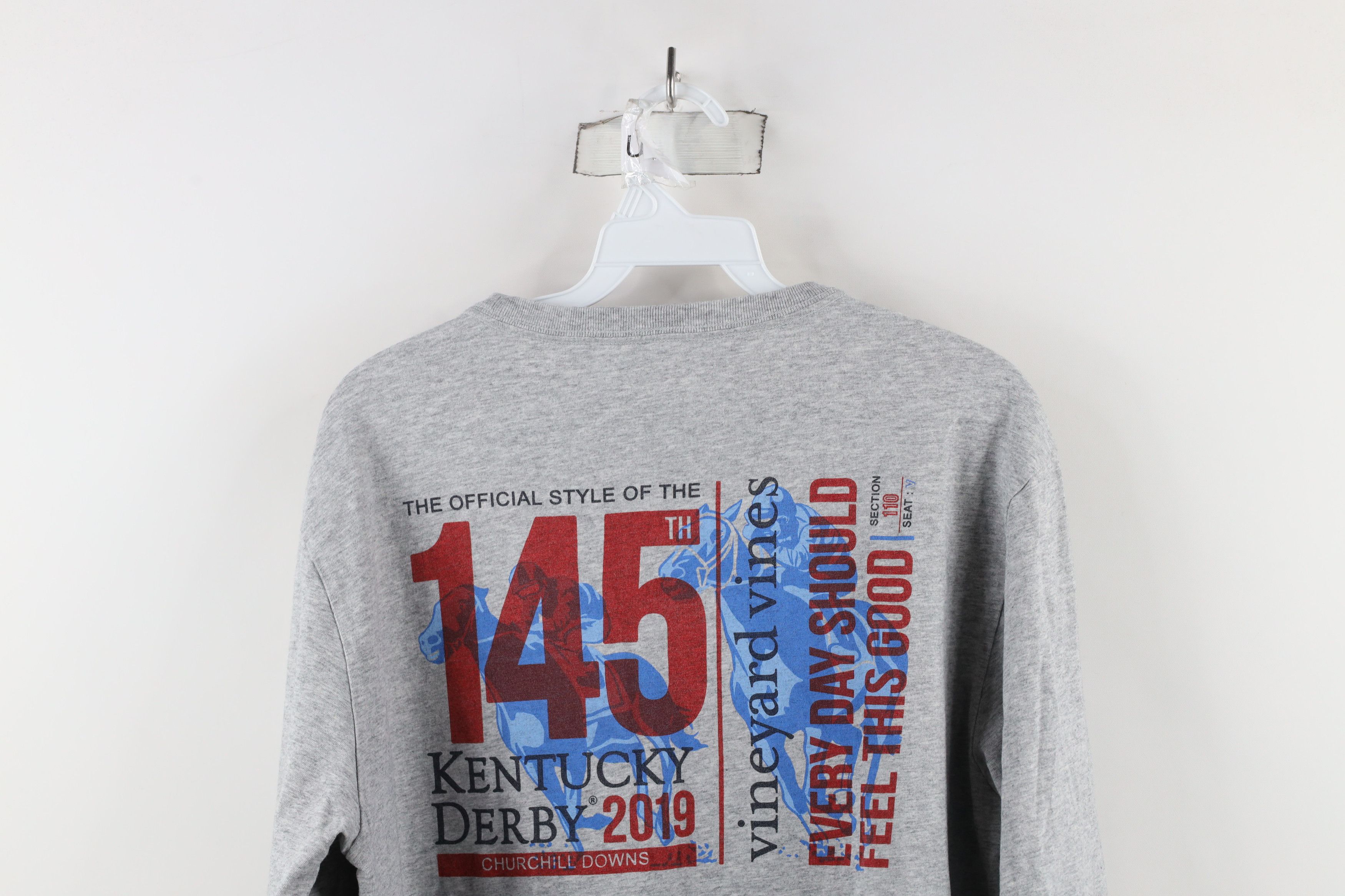 Vineyard Vines × Vintage Vineyard Vines Derby Long Sleeve Pocket T-Shirt Gray Size US M / EU 48-50 / 2 - 12 Thumbnail
