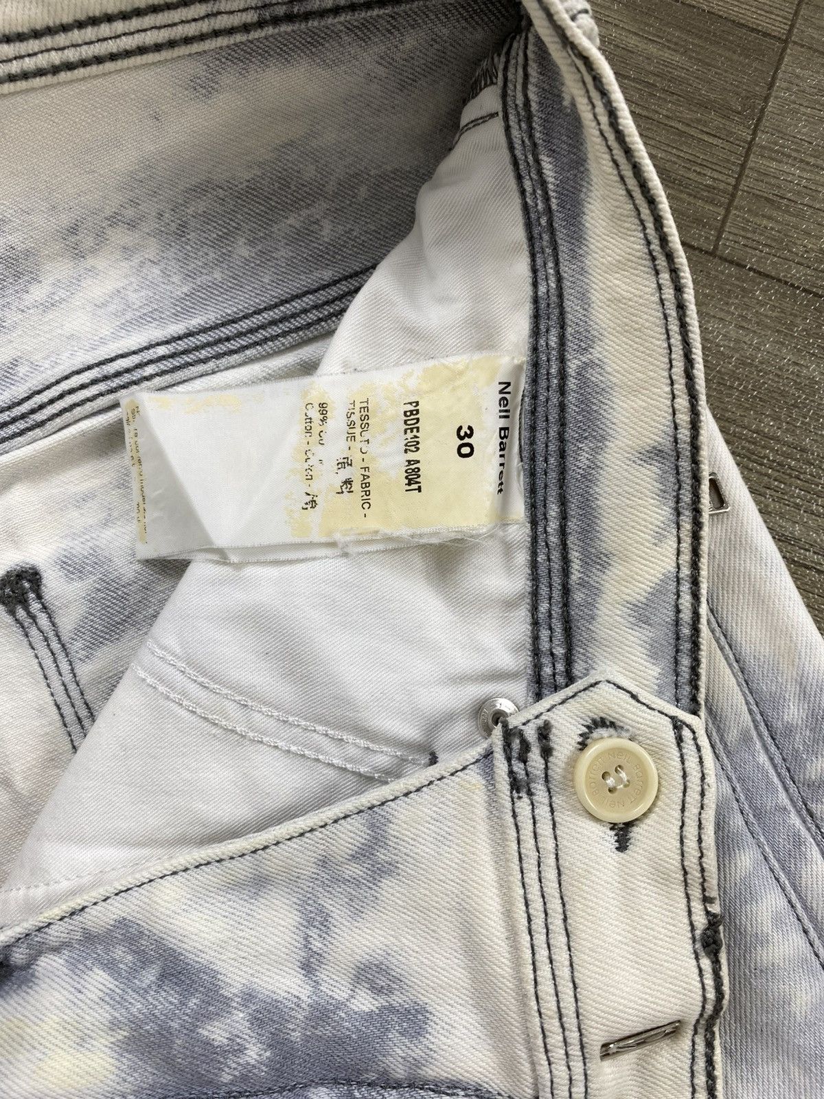 Neil Barrett Vintage Neil Barret Mud Max Punk Acid Wash Lgb Luxury Jeans Size US 30 / EU 46 - 9 Thumbnail
