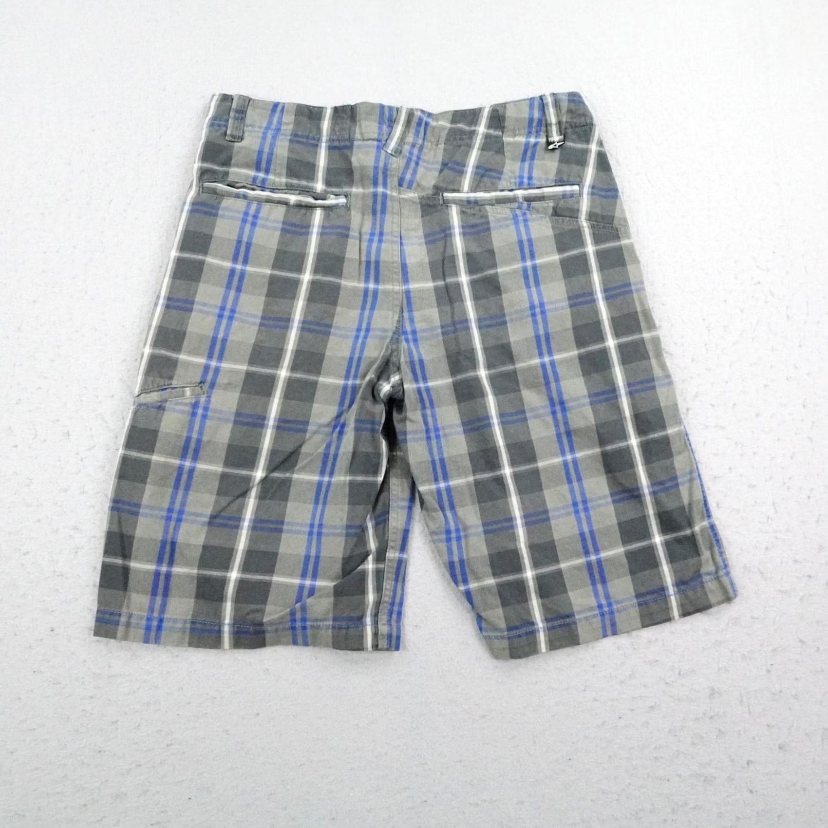 Alpinestars Alpinestars Mens 32 Gray Blue Plaid Chino Baggy Skater Snowboarder Shorts Black Size US 32 / EU 48 - 4 Thumbnail