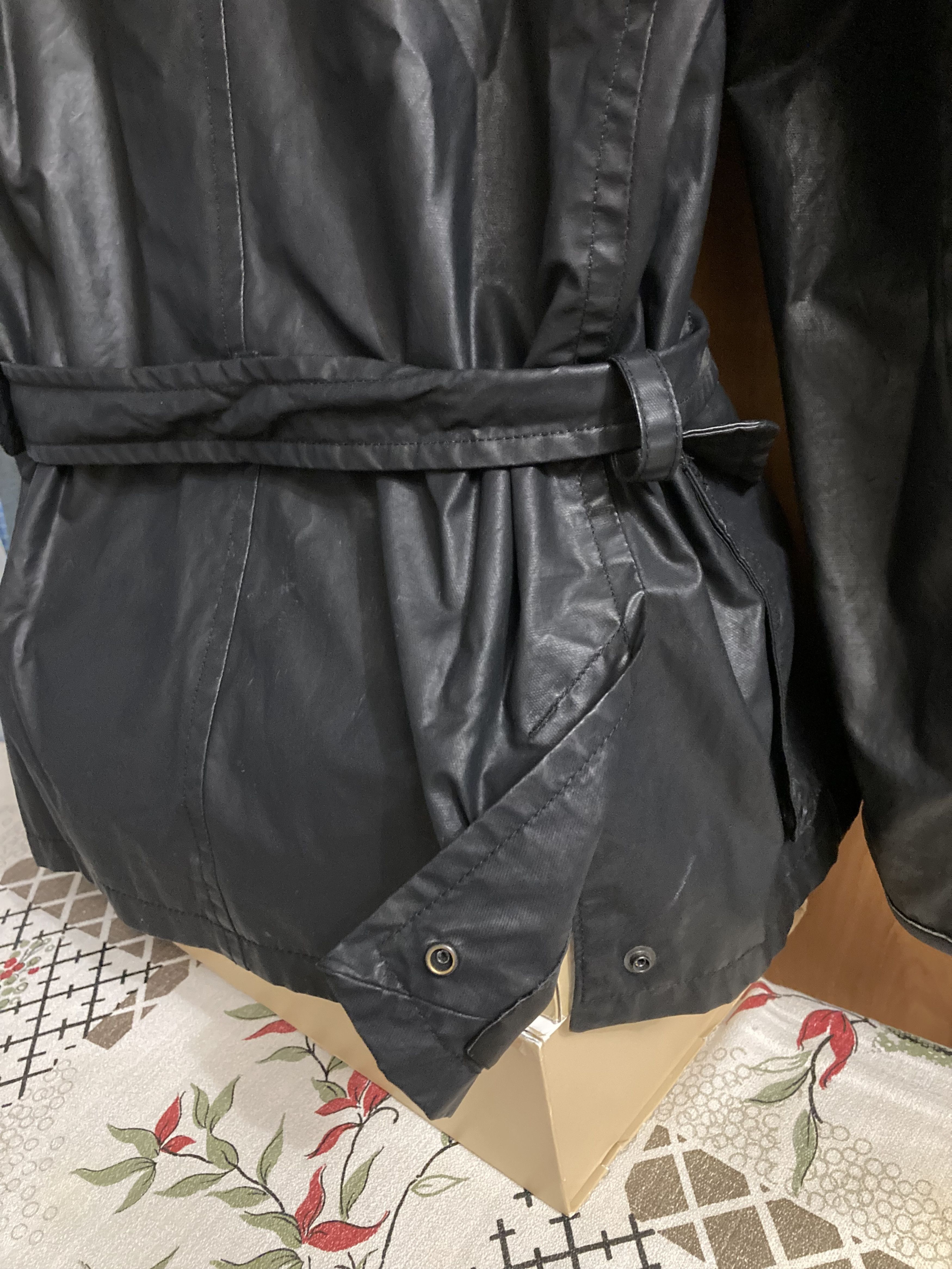 Strellson × Vintage STRELLSON Vintage Black Waxed Denim Light Jacket Size US L / EU 52-54 / 3 - 8 Thumbnail