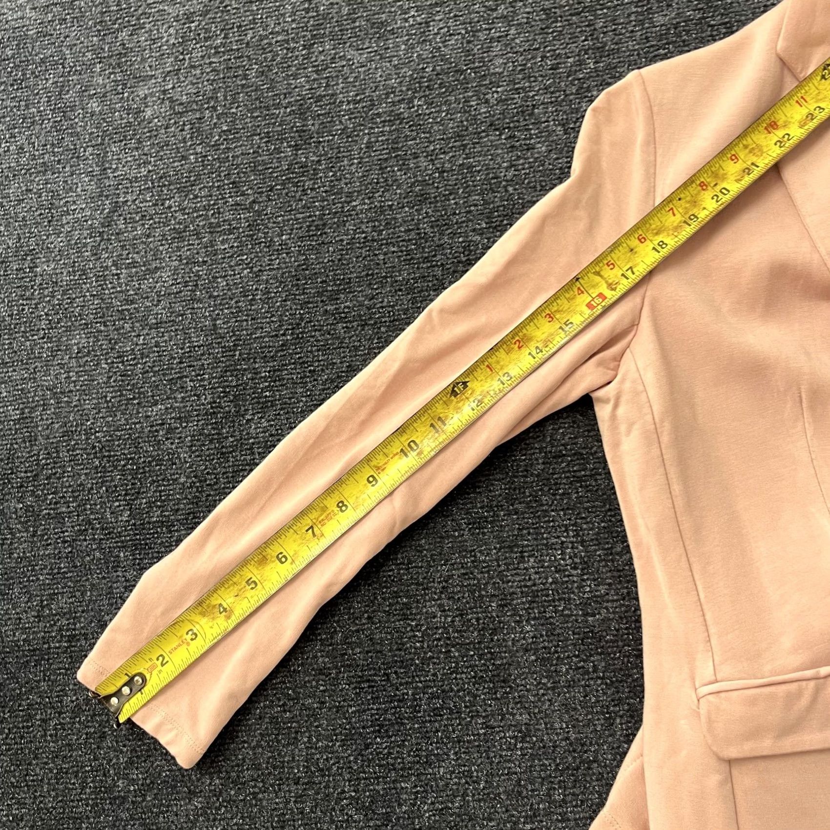 Vintage Philosophy Blazer Womens Small Pink Wood Rose Knit One Button Stretch Jacket Size S / US 4 / IT 40 - 7 Thumbnail