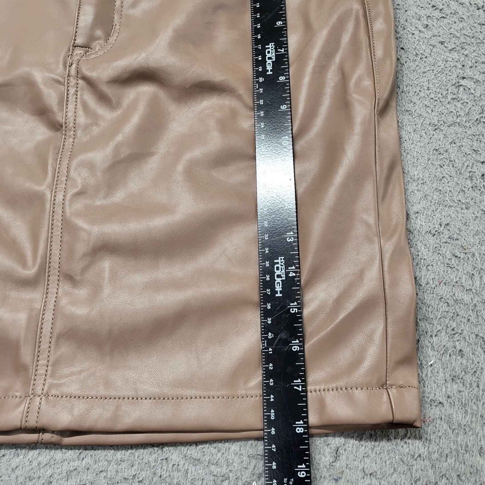Torrid Torrid Skirt Women's Size 12 Deep Taupe Midi Length Faux Leather Pockets READ Size 34" / US 12 / IT 48 - 5 Thumbnail