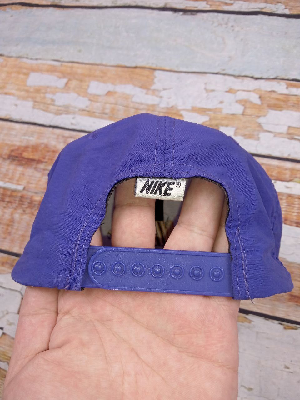 Nike Rare 90s Vintage Nike Nylon Purple Snapback Hat Cap Size ONE SIZE - 4 Thumbnail