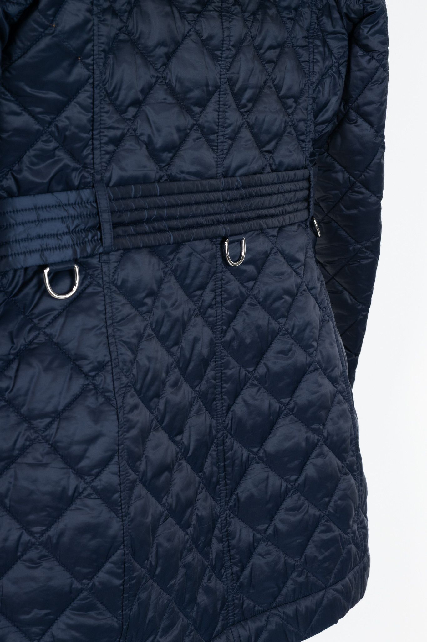 Burberry Burberry Baughton Navy Belted Hooded Quilted Coat Size M / US 6-8 / IT 42-44 - 11 Thumbnail