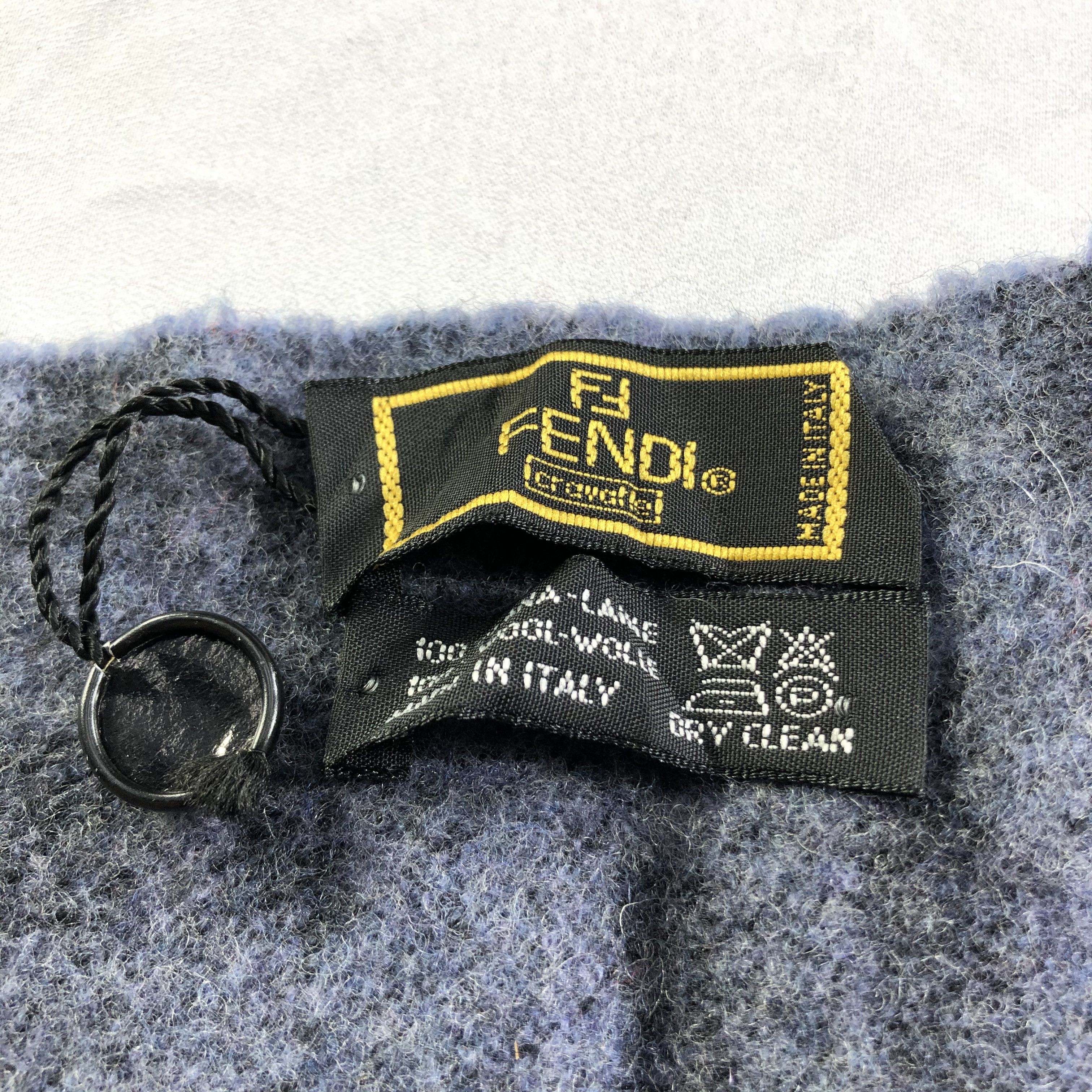 Fendi Fendi Monogram Wool Scarf Muffler Neckwear V2343 Size ONE SIZE - 5 Thumbnail