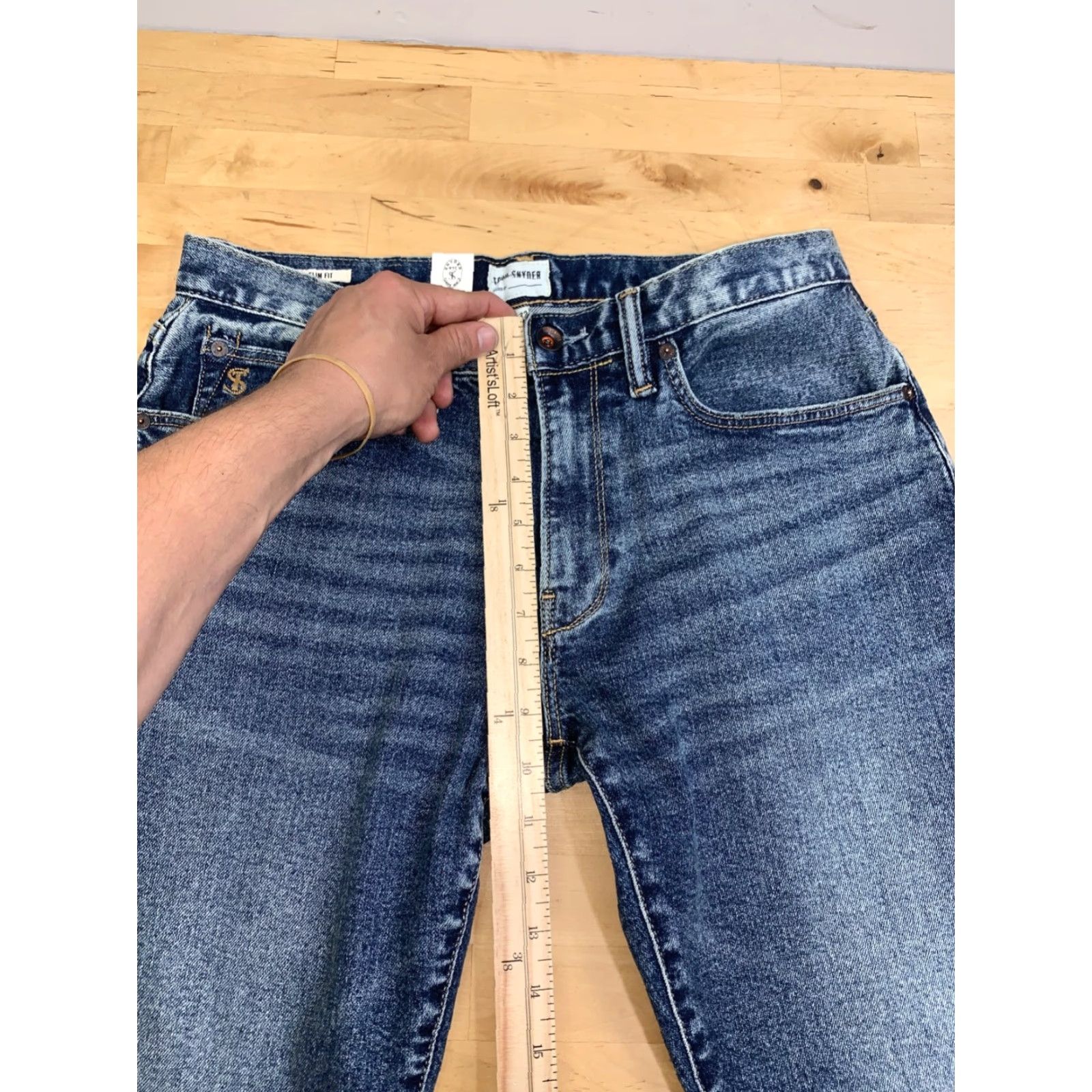 Todd Snyder Todd Snyder Jeans Men Slim Indigo 30x32 Denim Stretch 12939 Fashion Style Preppy 5-Pocket Slim Fit Jeans Mens Size US 30 / EU 46 - 7 Thumbnail