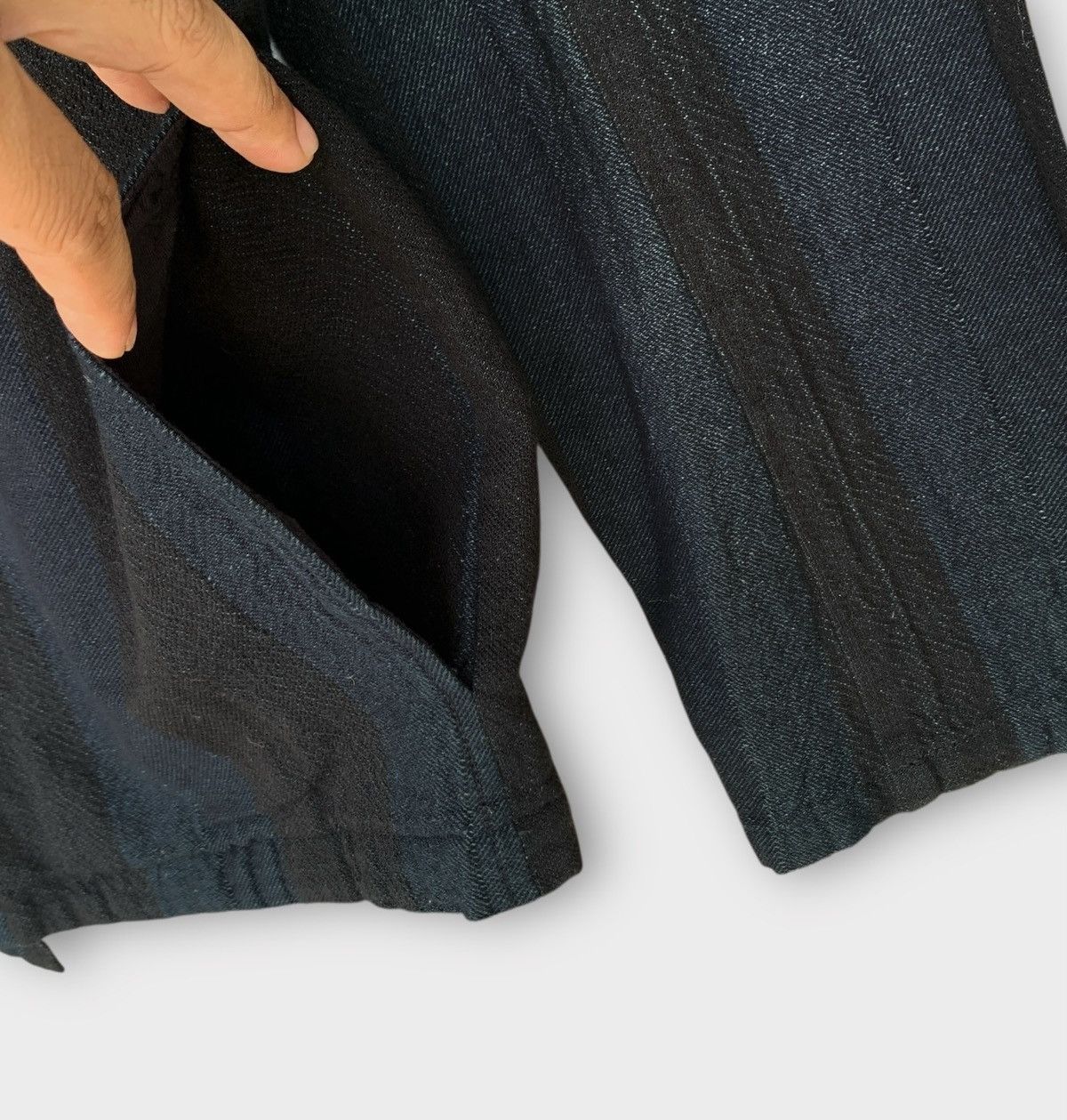 Issey Miyake ISSEY MIYAKE PLANTATION INDIGO MINIMALIST STRIPED COAT Size US M / EU 48-50 / 2 - 8 Thumbnail
