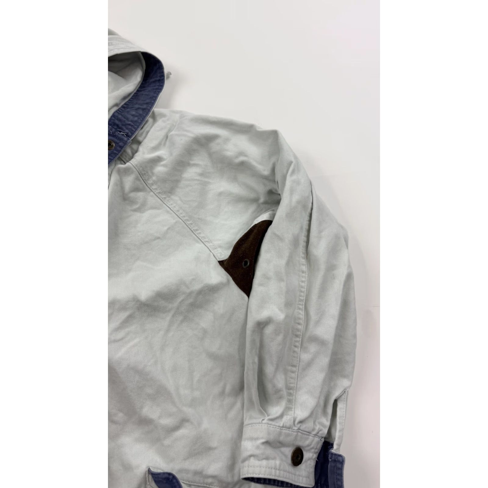 Vintage VINTAGE Save The Earth Jacket Mens Small Gray Blue Hooded Canvas Parka Snap 90s Size US S / EU 44-46 / 1 - 4 Thumbnail