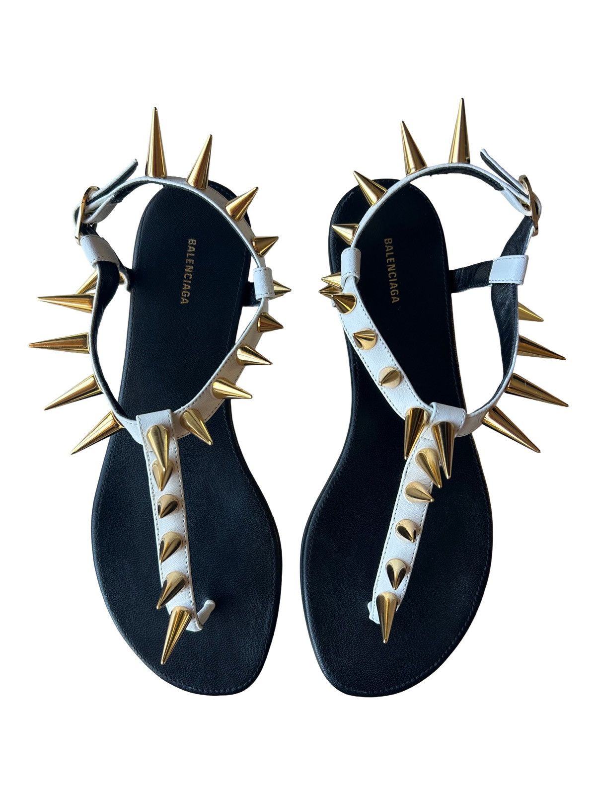 Balenciaga Balenciaga White Spikes Sandals SS18 Size US 6 / IT 36 - 2 Thumbnail