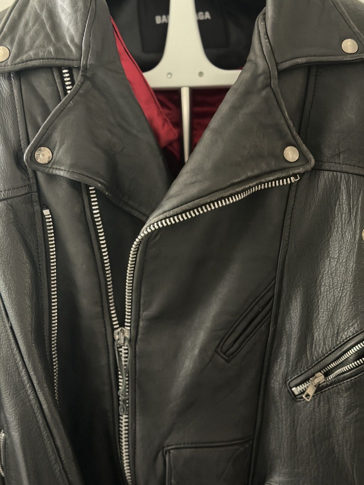 Balenciaga FW22 Lost Tape Upcycled Leather Jacket Size US M / EU 48-50 / 2 - 3 Thumbnail