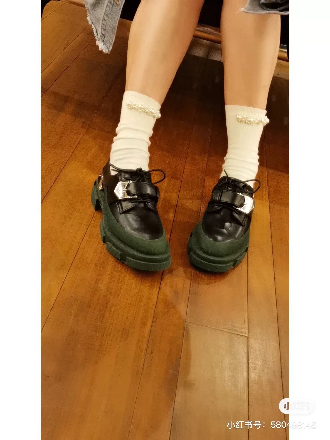 Isabel Marant Green Thick Sole Loafers with Metal Buckle Size US 11 / IT 41 - 1 Thumbnail