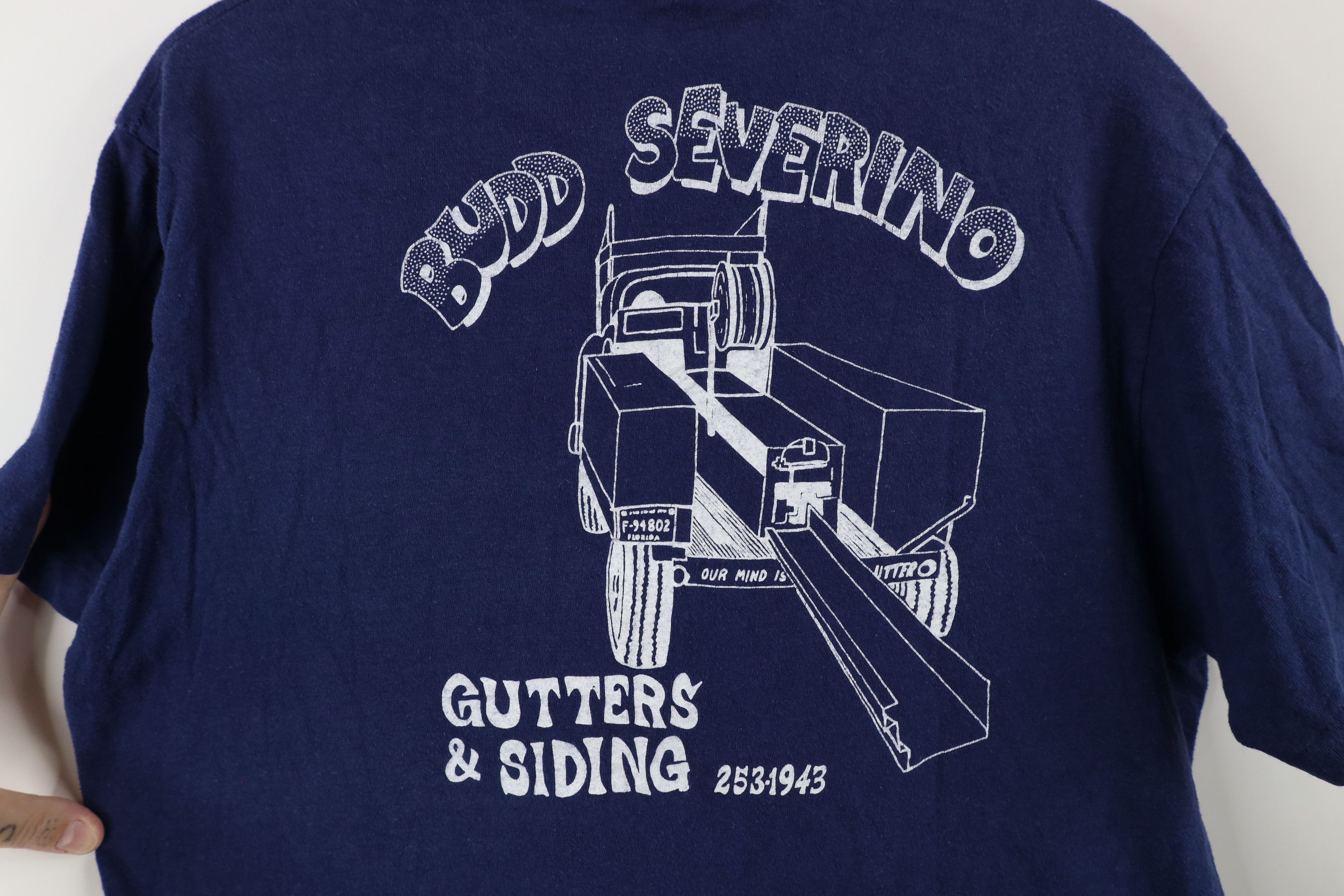Hanes × Vintage Vintage 70s Hanes Mind Is In the Gutter Company T-Shirt USA Size US L / EU 52-54 / 3 - 6 Thumbnail