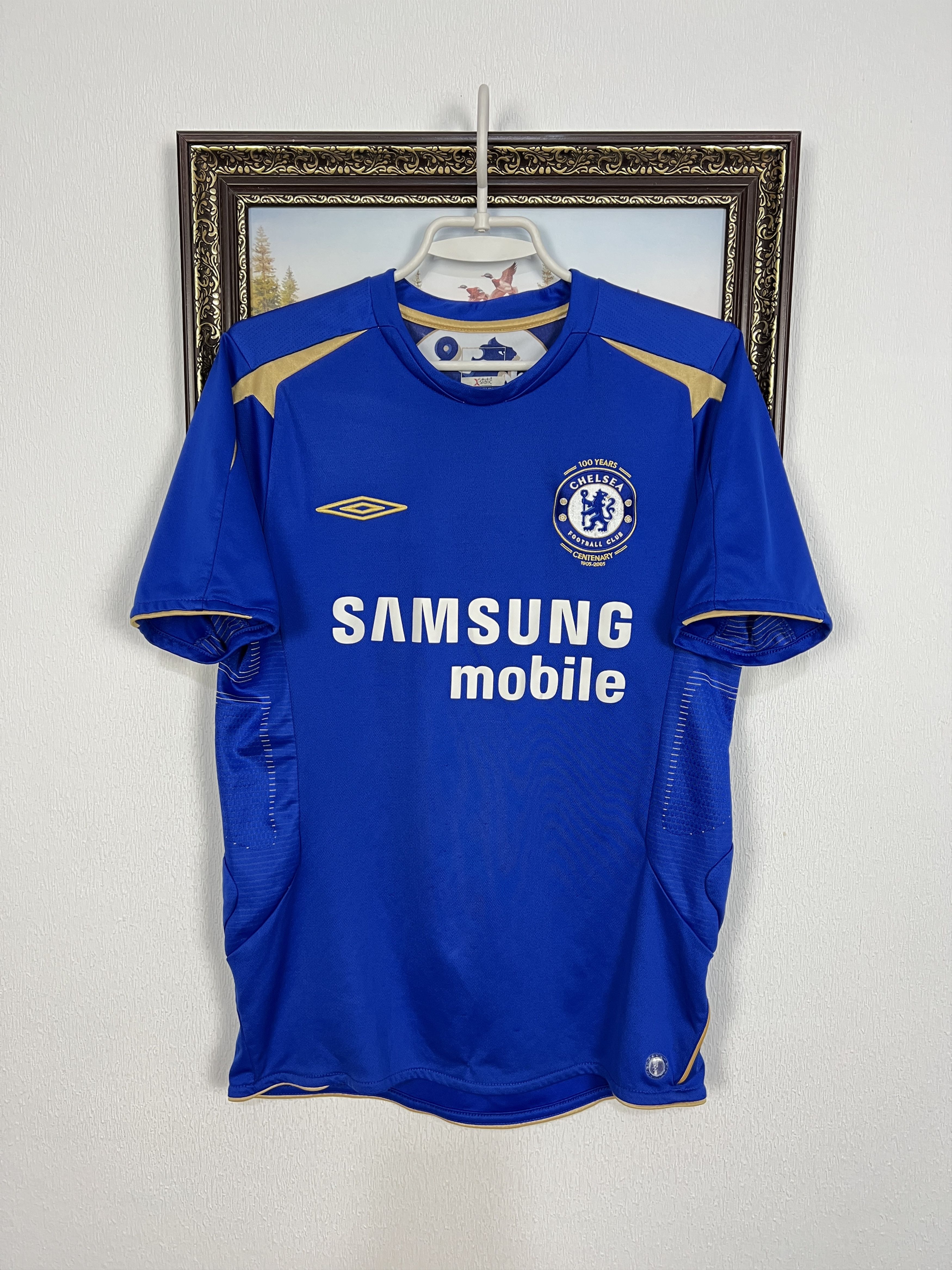 Umbro Chelsea football shirt 2005 Soccer Jersey Blue Trikot XS Size US XS / EU 42 / 0 - 1 Thumbnail