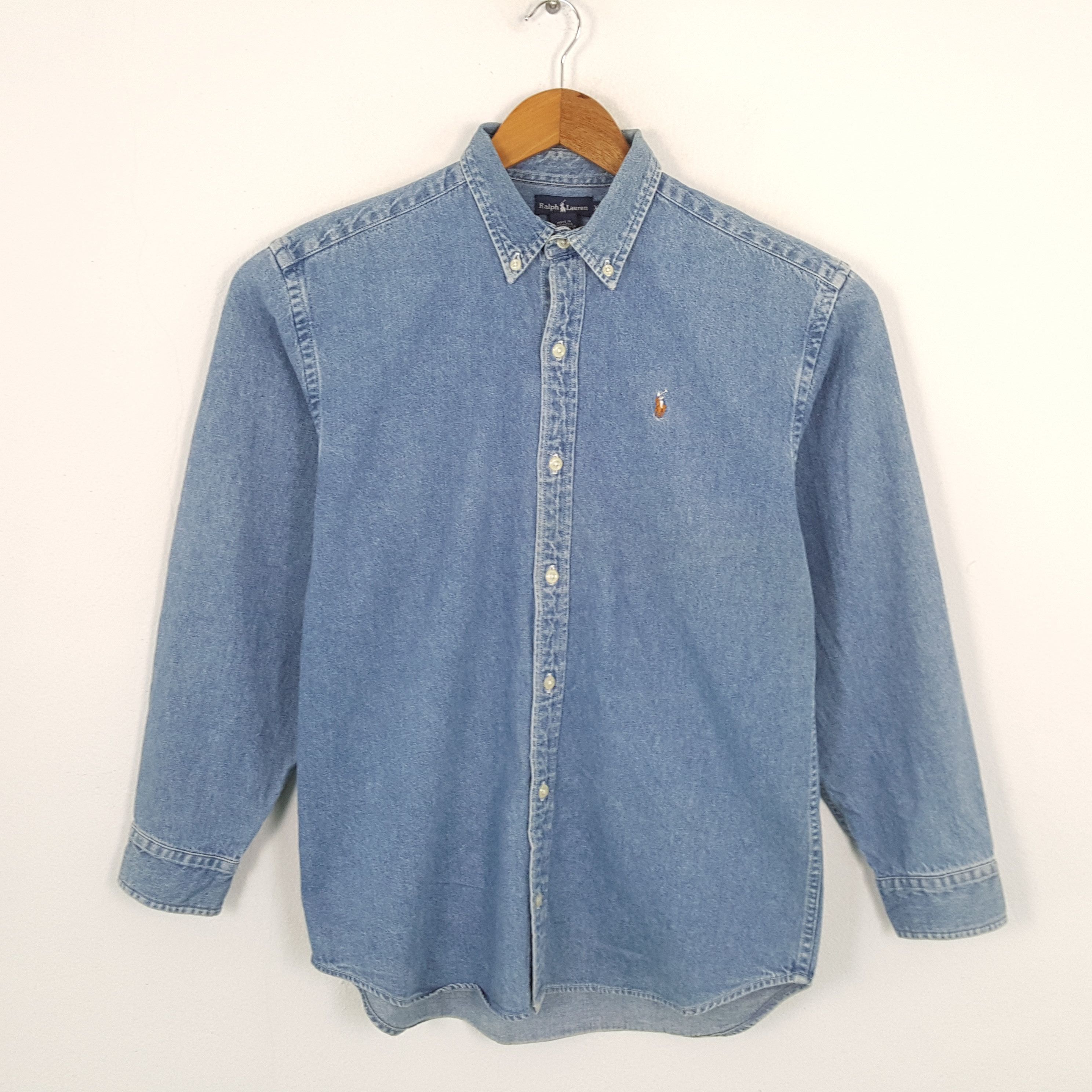 Polo Ralph Lauren × Vintage Vintage POLO by RALPH LAUREN Fashion Brand Denim Shirts Size US M / EU 48-50 / 2 - 1 Thumbnail