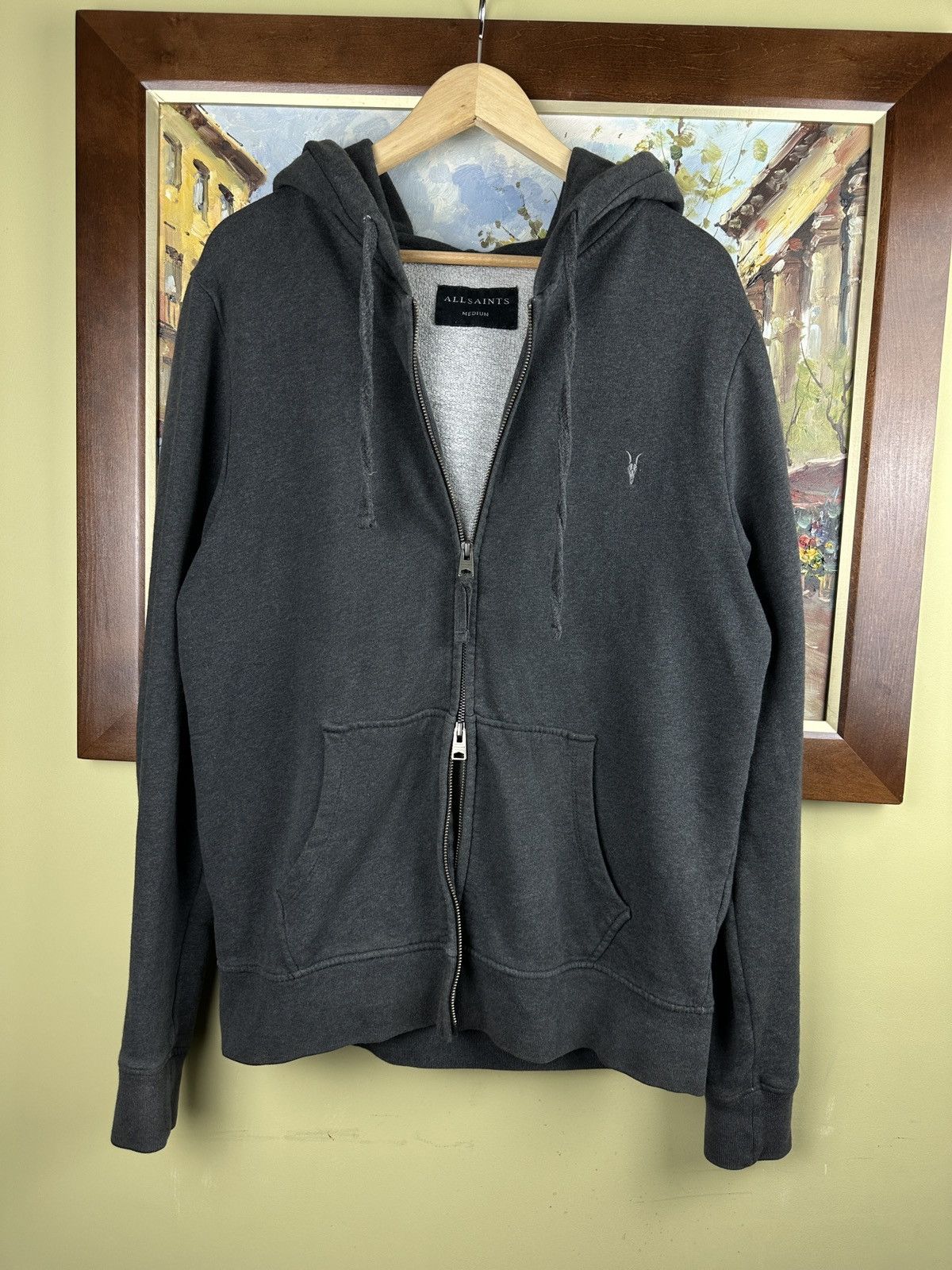 Allsaints × Japanese Brand AllSaints grey zip hoodie Size US M / EU 48-50 / 2 - 4 Thumbnail