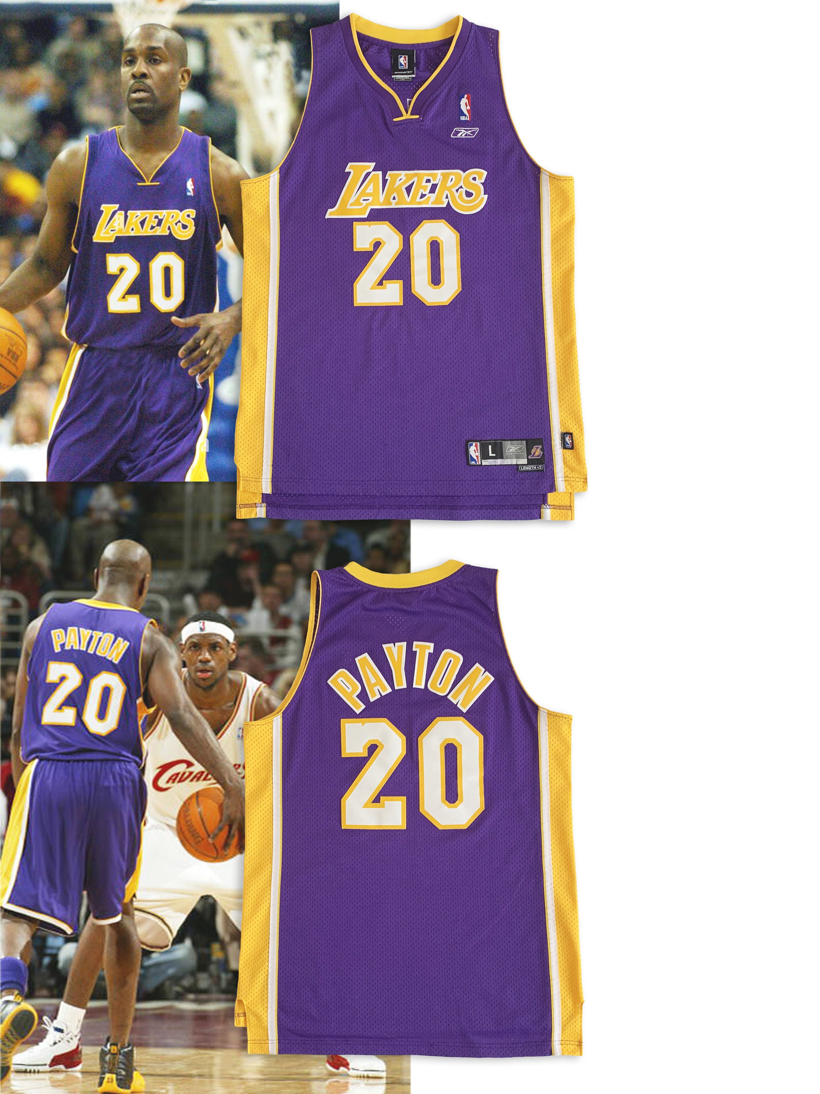Vintage 2004 REEBOK LAKERS Gary Payton Jersey Authentics NBA