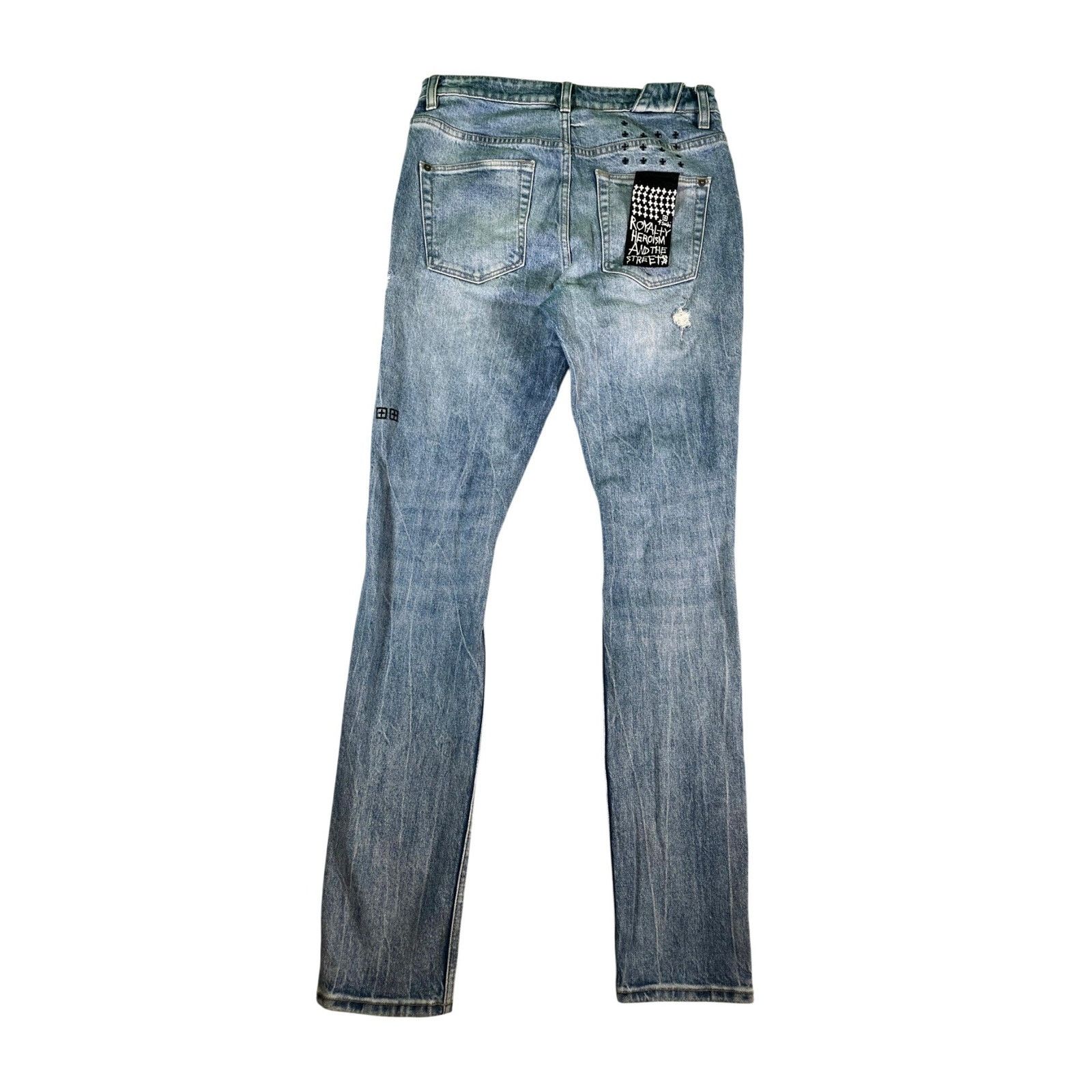 Ksubi Ksubi "Cheetah Patchwork" Light Wash Jeans Size US 30 / EU 46 - 2 Thumbnail