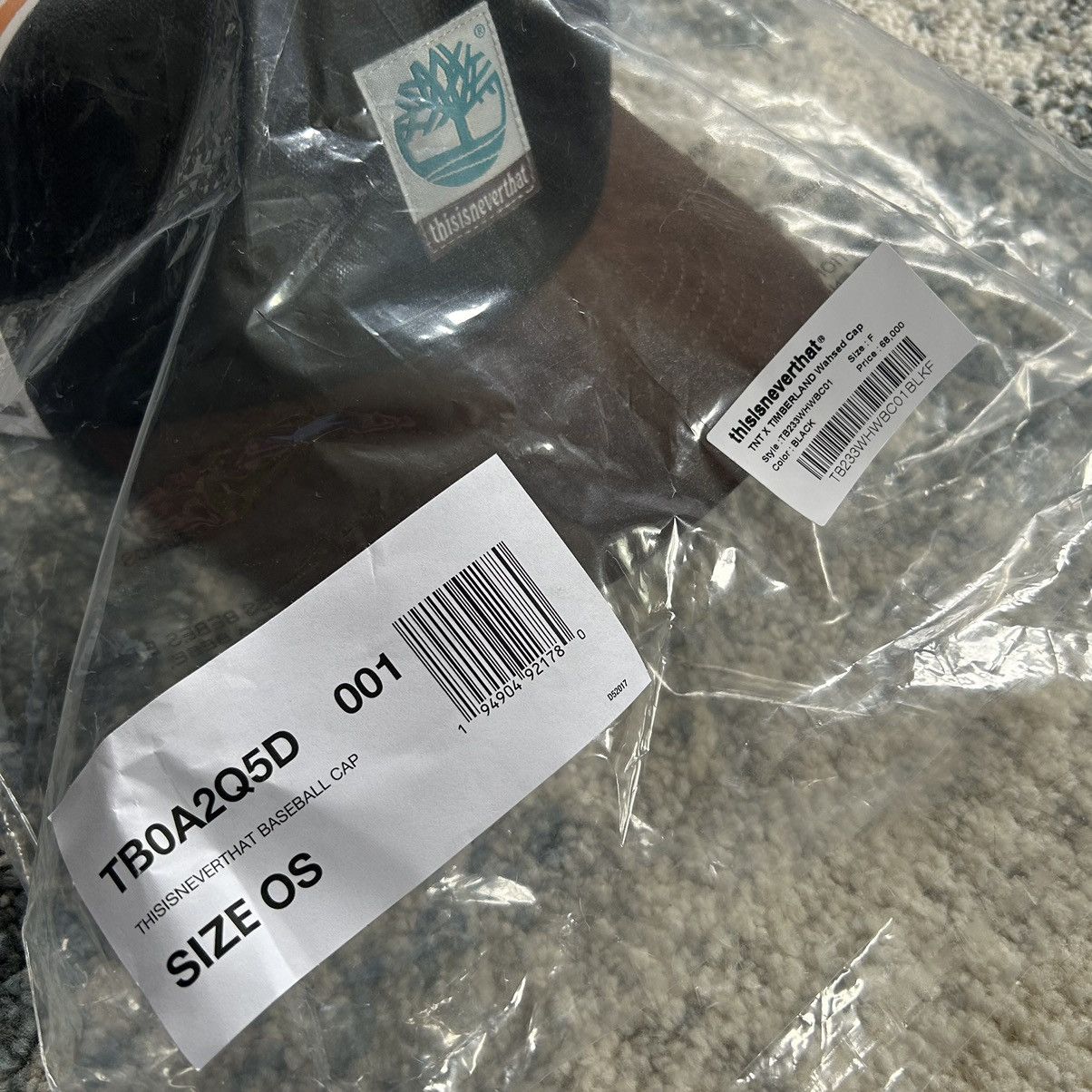 Timberland × thisisneverthat TNT TiMBERLAND WASHED 2-TONE CAP BLACK CANVAS BROWN SUEDE Size ONE SIZE - 12 Thumbnail