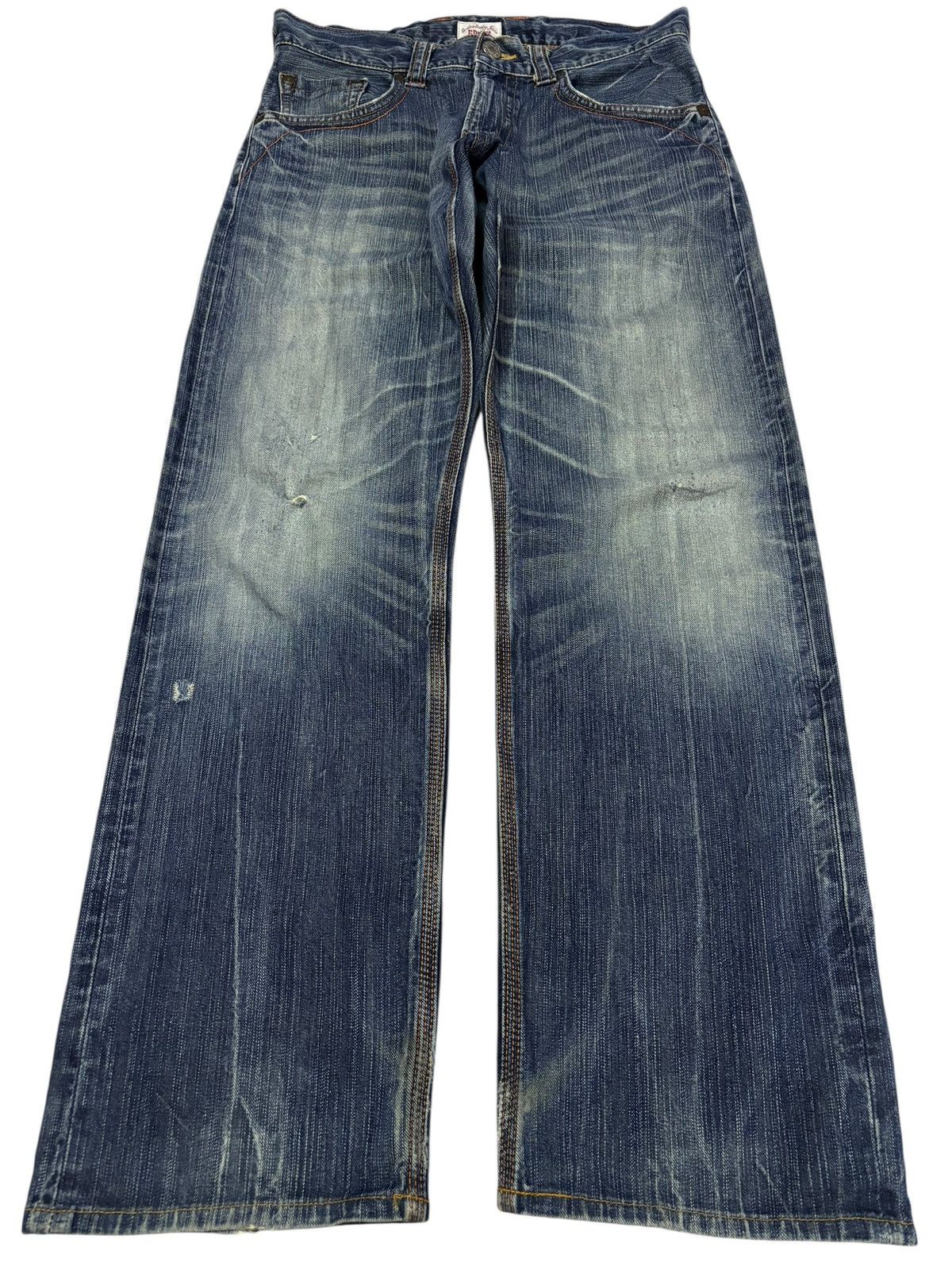 Edwin Vtg Edwin XV Japan Distressed Jeans Size US 31 - 1 Thumbnail