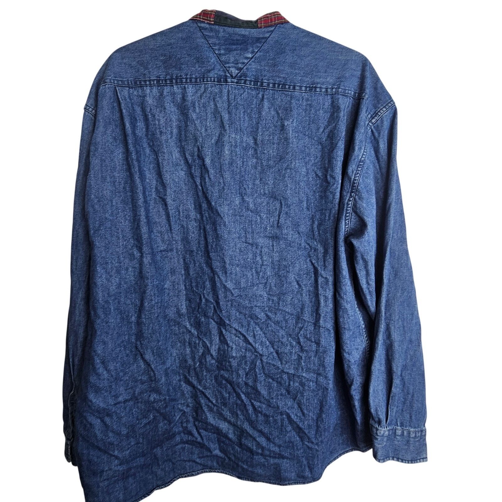 Vintage Y2K Tommy Hilfiger Jeans Mens Denim Shirt Sz L