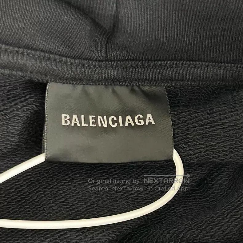 Balenciaga Balenciaga Logo Printed Black Hoodie Size US S / EU 44-46 / 1 - 3 Thumbnail