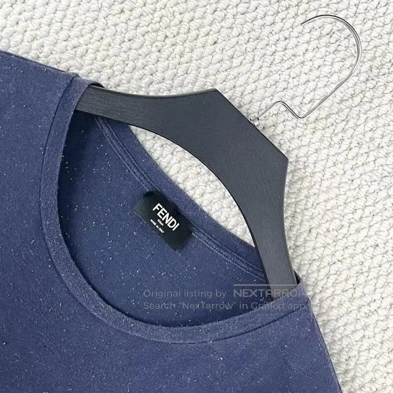Fendi Fendi Women's Short Sleeve Navy T-Shirt . Size M / US 6-8 / IT 42-44 - 2 Thumbnail