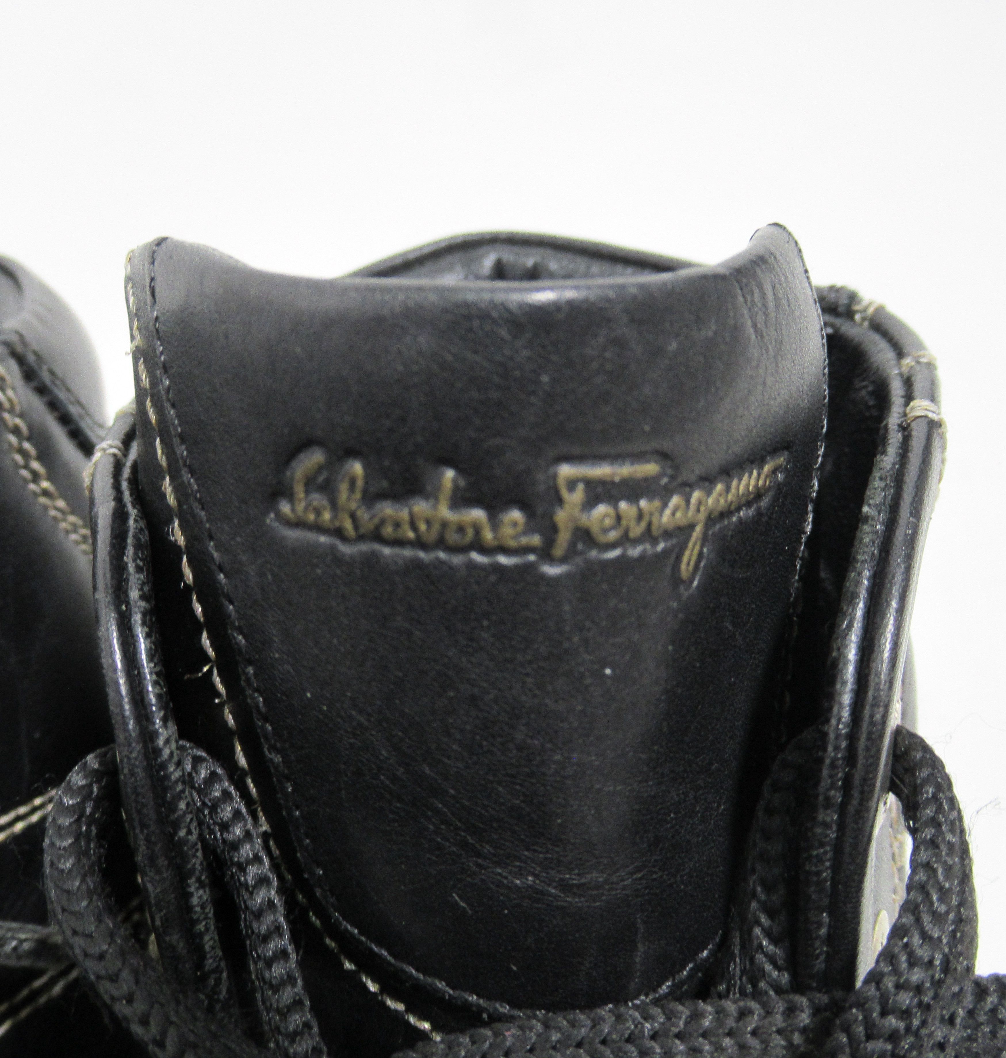 Salvatore Ferragamo Salvatore Ferragamo Stitched Gancini High-Top Sneaker Size US 8 / EU 41 - 5 Thumbnail