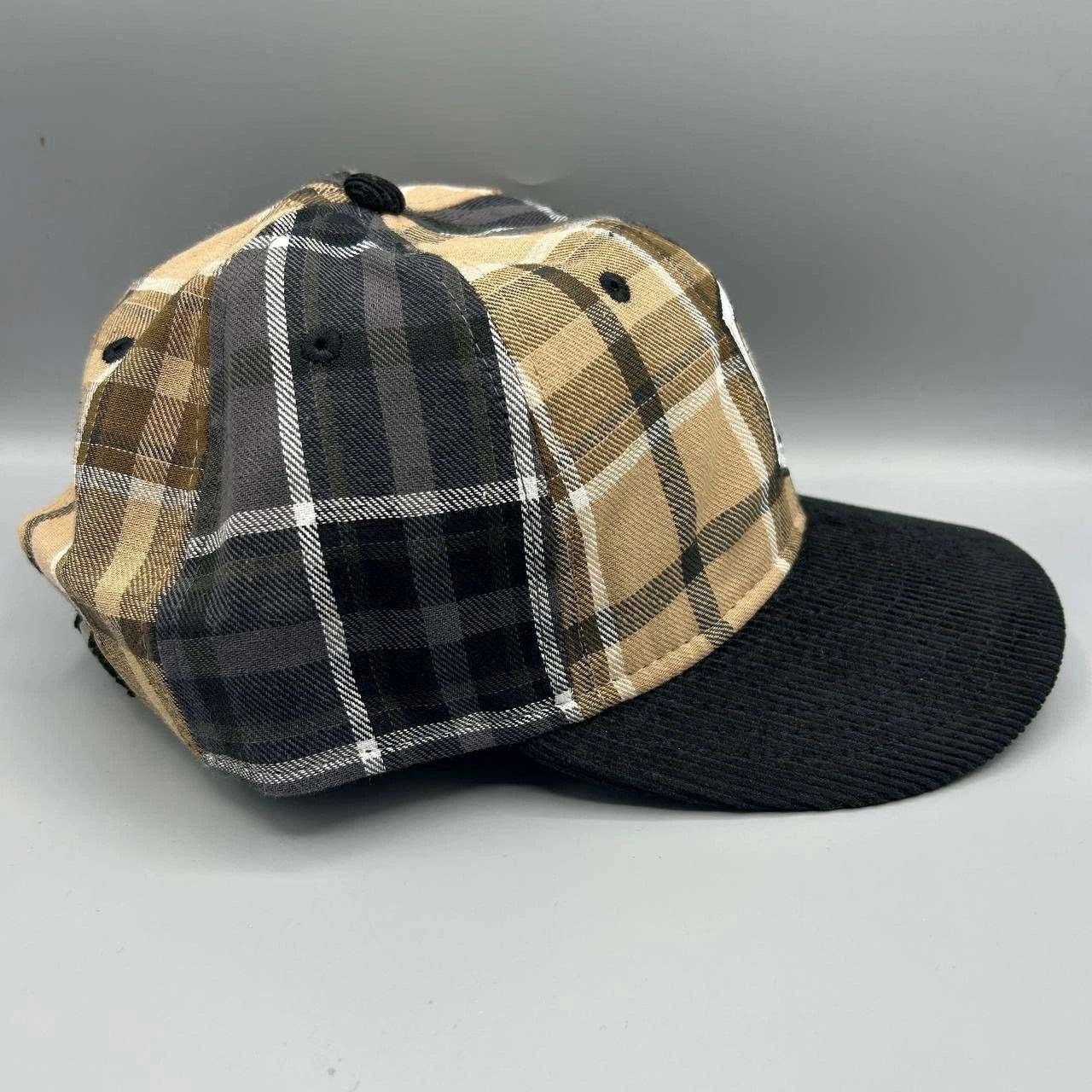 New Era Cleveland Indians Guardians Hat Men Plaid Corduroy StrapBack Size ONE SIZE - 5 Thumbnail
