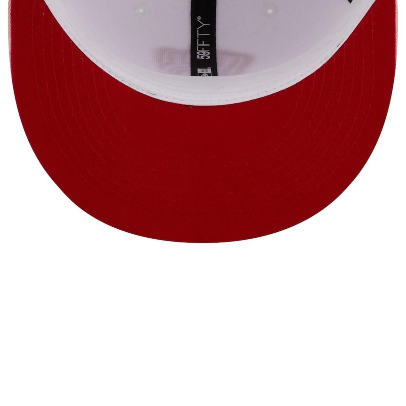 New Era New Era New York Yankees 59FIFTY White Pink Scarlet 7 1/2 Size ONE SIZE - 5 Thumbnail