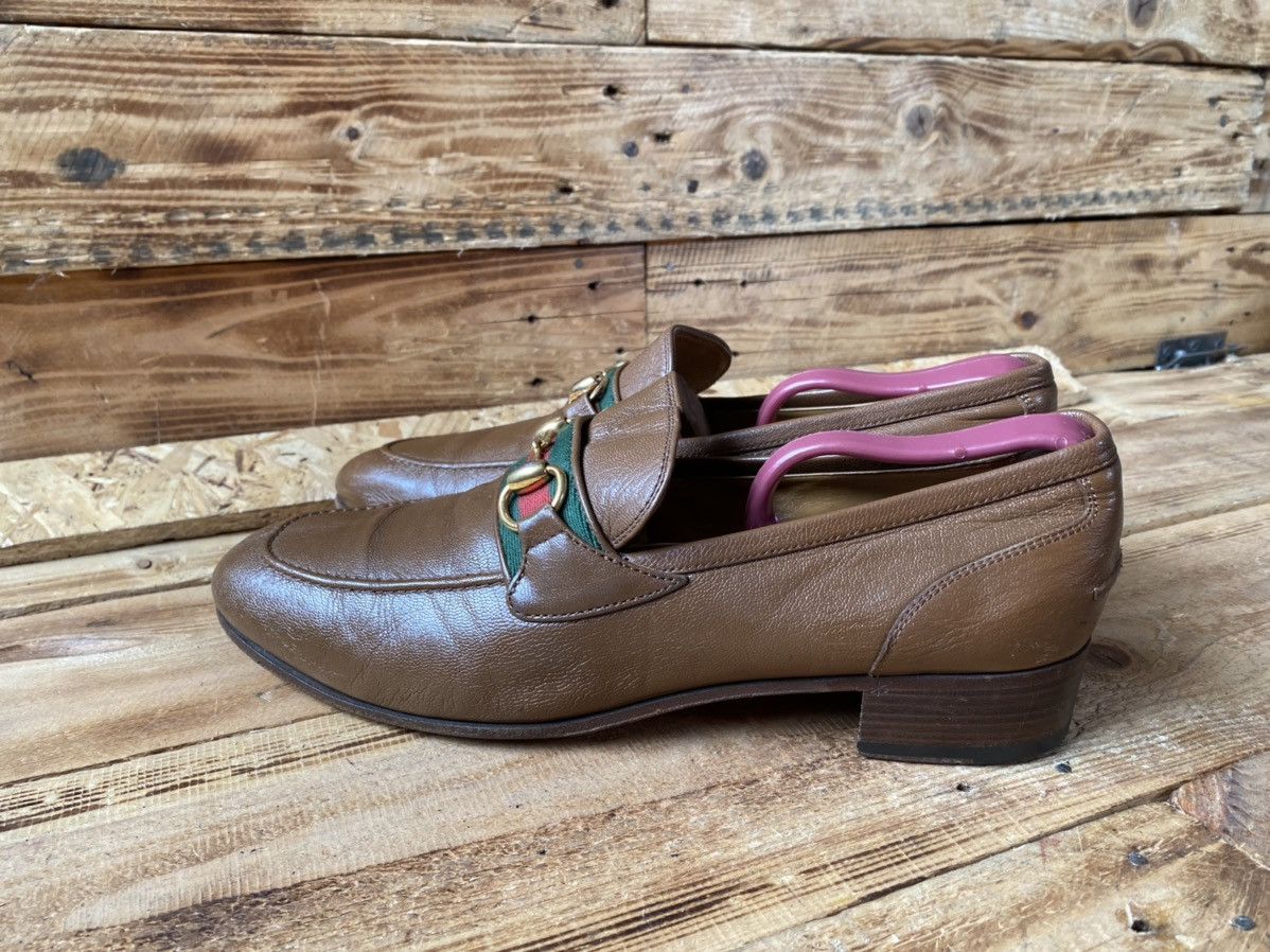 Gucci Gucci horsebit bixton 3 stripe leather loafers sz uk 7.5 Size US 8.5 / EU 41-42 - 6 Thumbnail