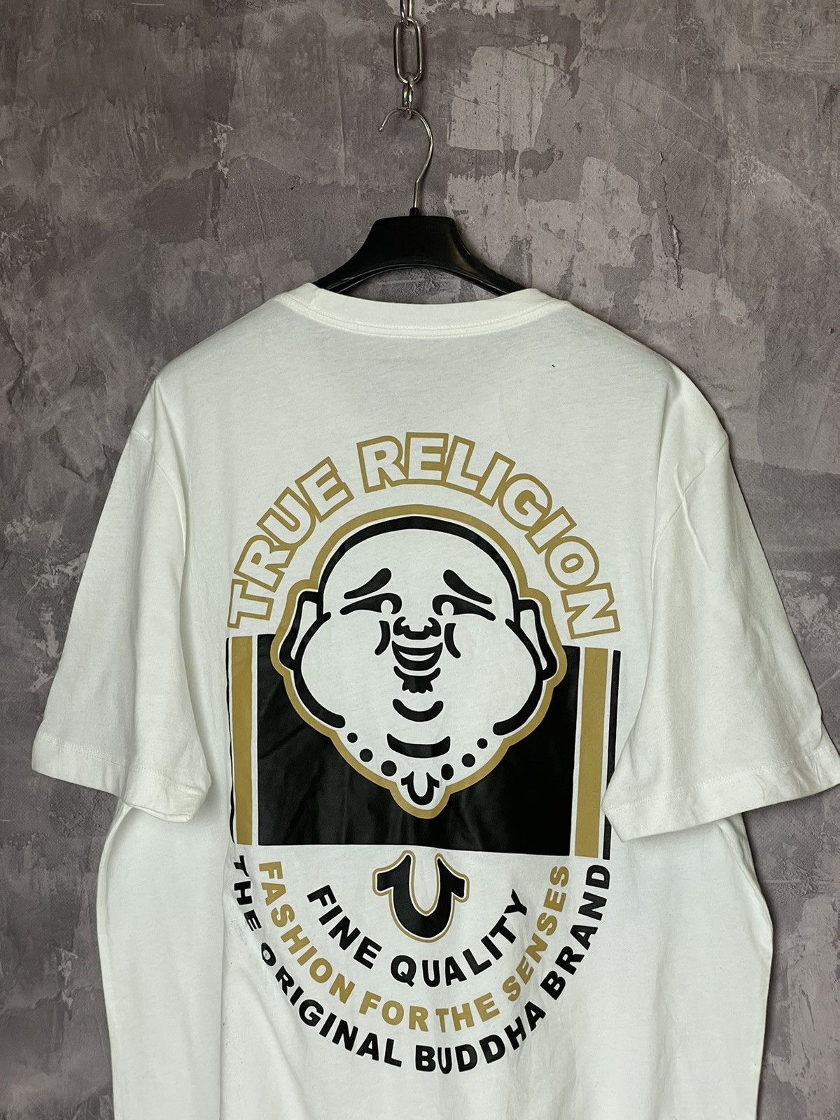 Japanese Brand × Rap Tees × True Religion Vintage 2000s True Religion Buddha Graphic T Shirt Size US XL / EU 56 / 4 - 2 Thumbnail
