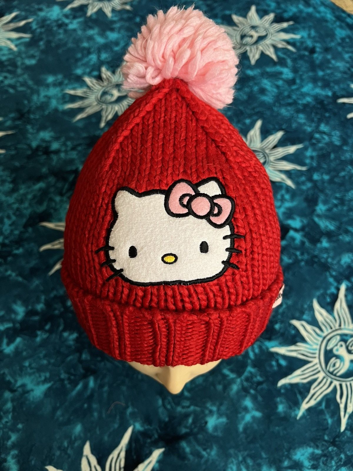Japanese Brand × Vintage Y2k Hello Kitty Beanie Hat Hello Bunny Big Logo Size ONE SIZE - 2 Thumbnail