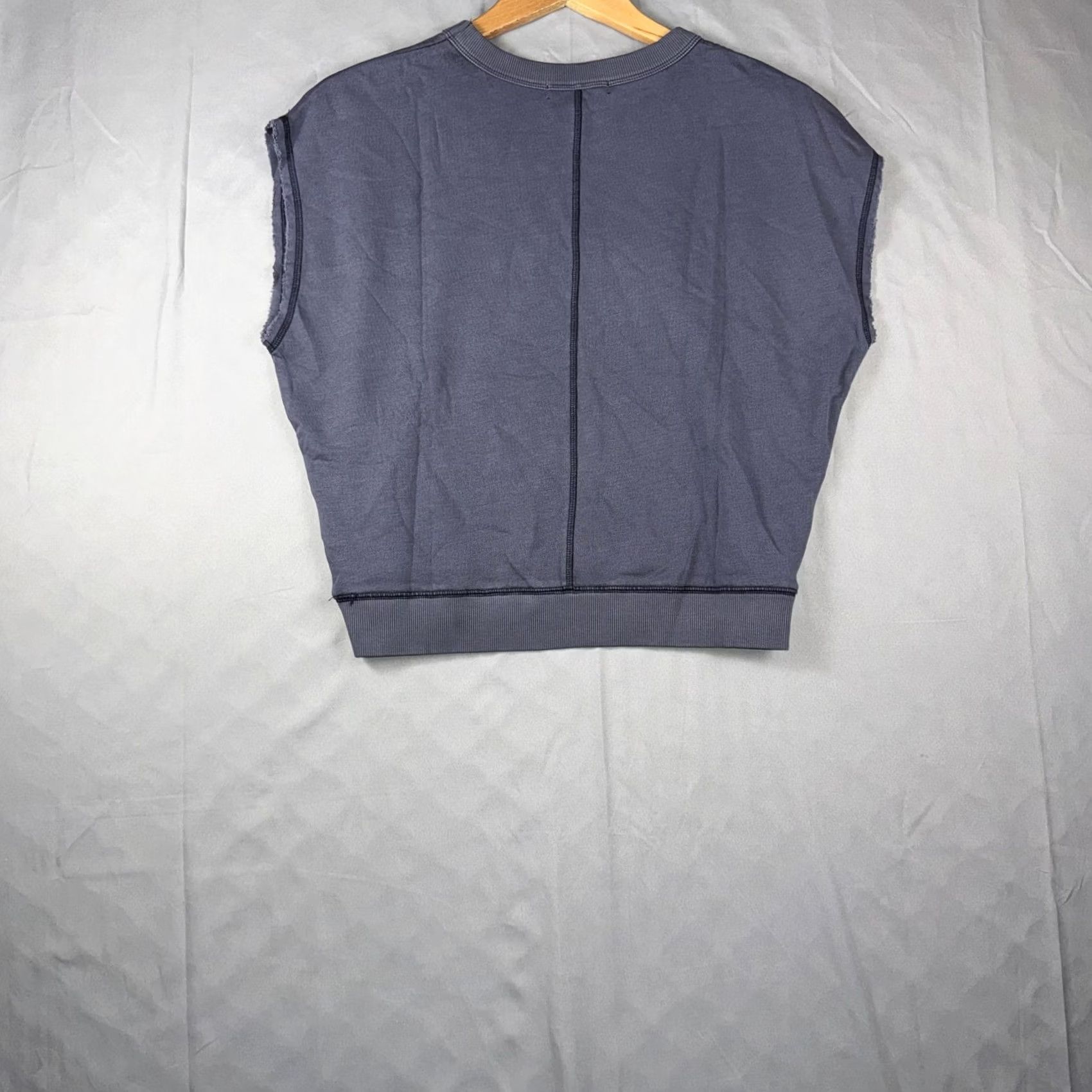 Marine Layer Marine Layer Womens XS Blue Terry Cropped Tank Top Casual Size XS / US 0-2 / IT 36-38 - 2 Thumbnail