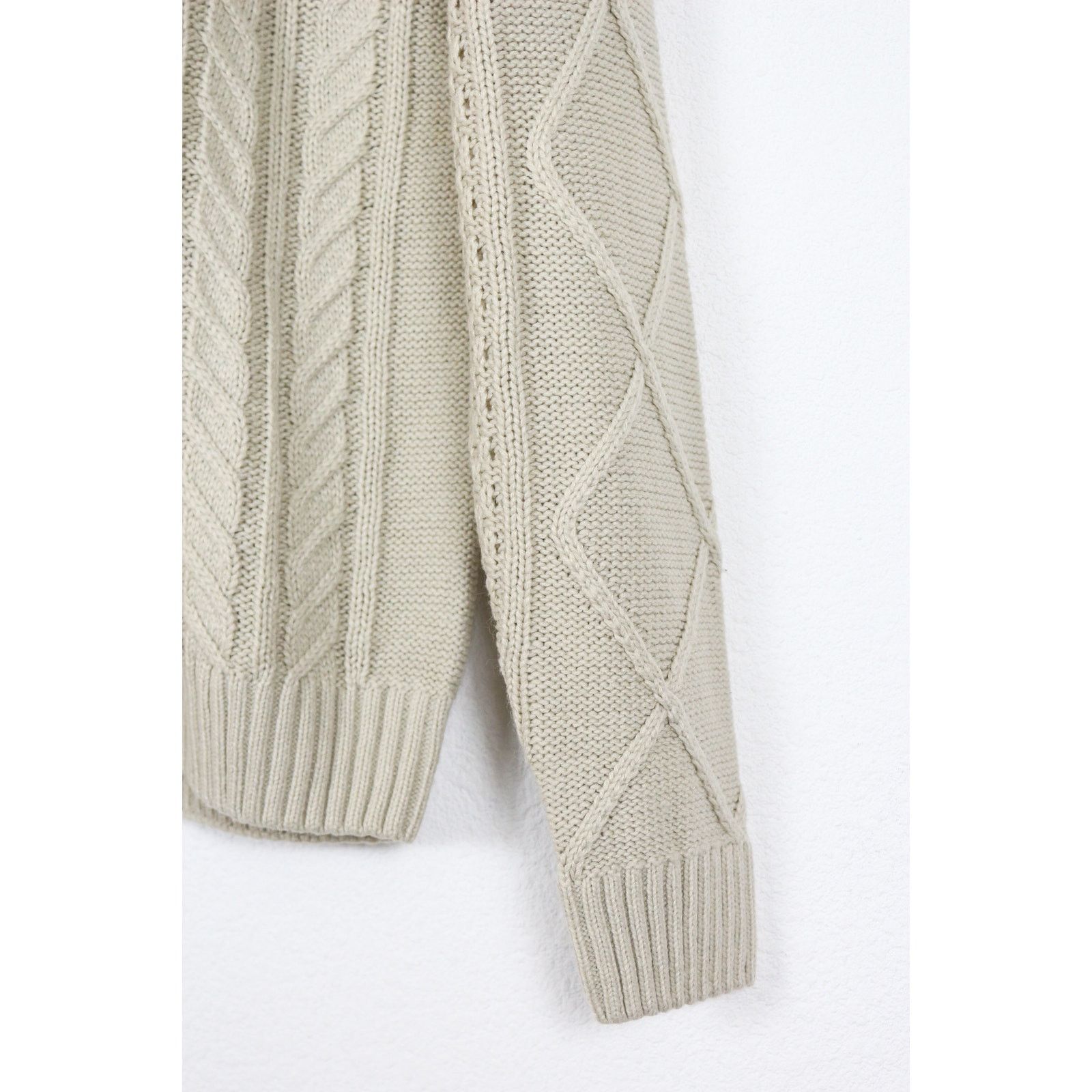 Folk Folk Beige Warm Cable Knit Turtleneck Sweater Jumper Size US S / EU 44-46 / 1 - 2 Thumbnail